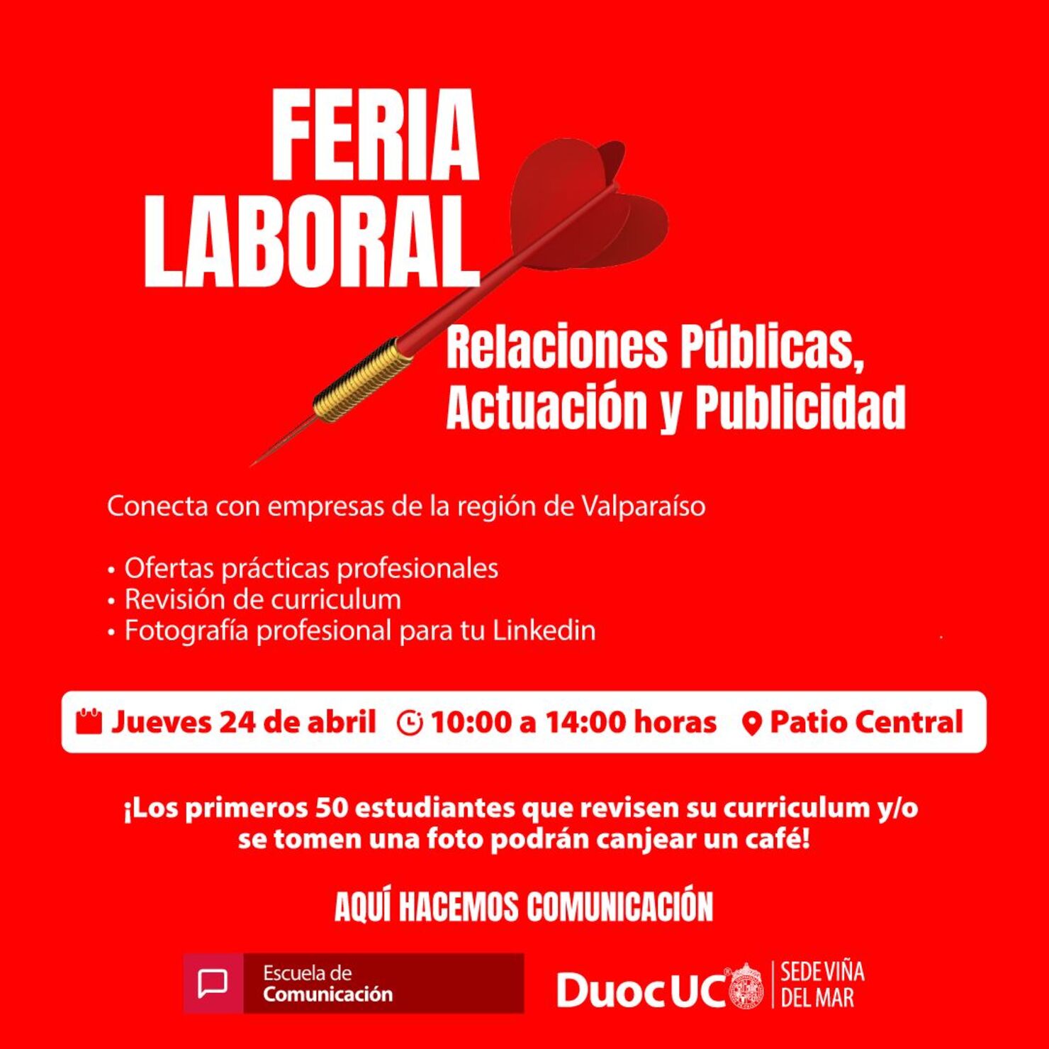 Feria Laboral: Relaciones Públicas, Actuación y Publicidad