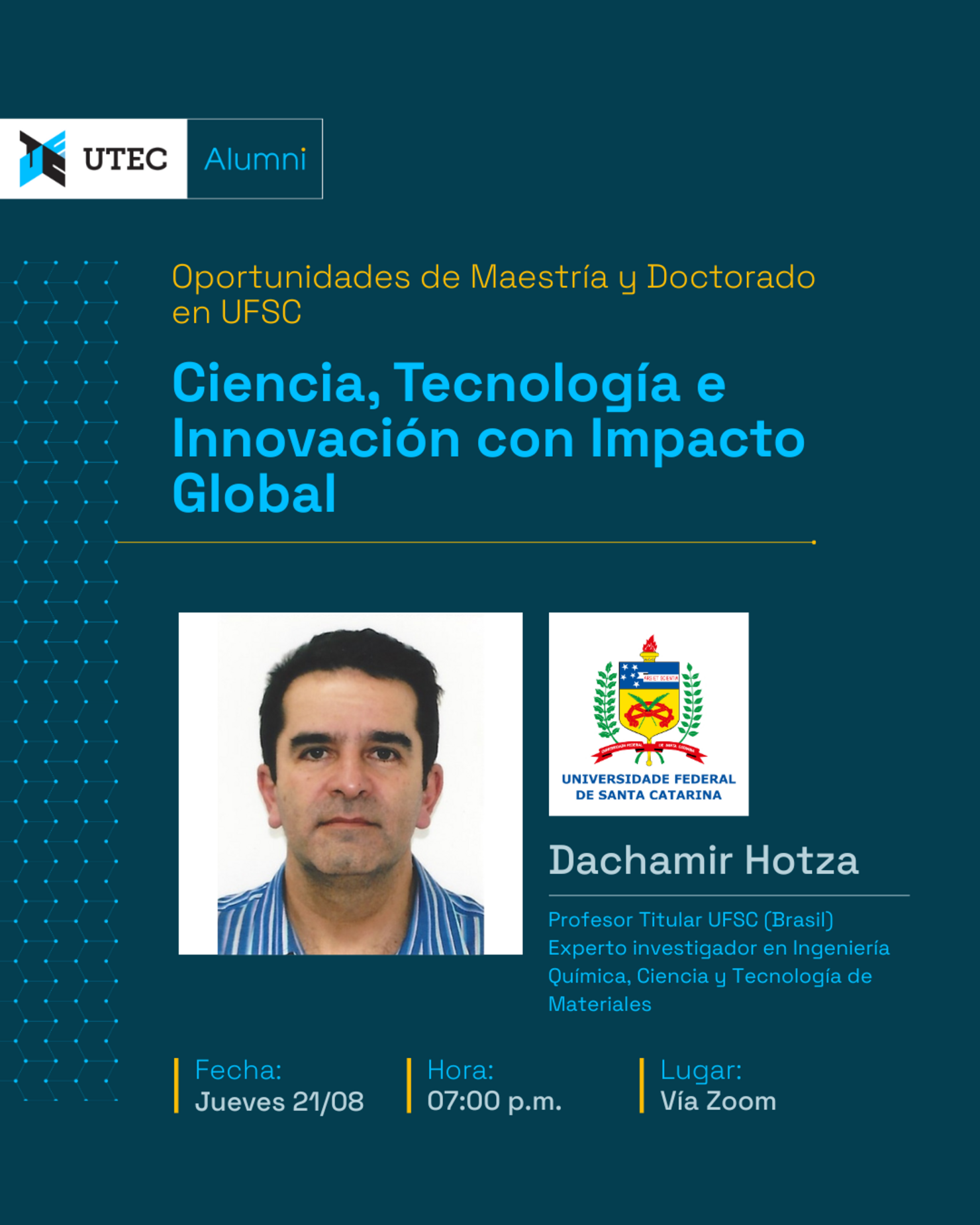 Oportunidades de Maestría y Doctorado en UFSC: Ciencia, Tecnología e Innovación con Impacto Global