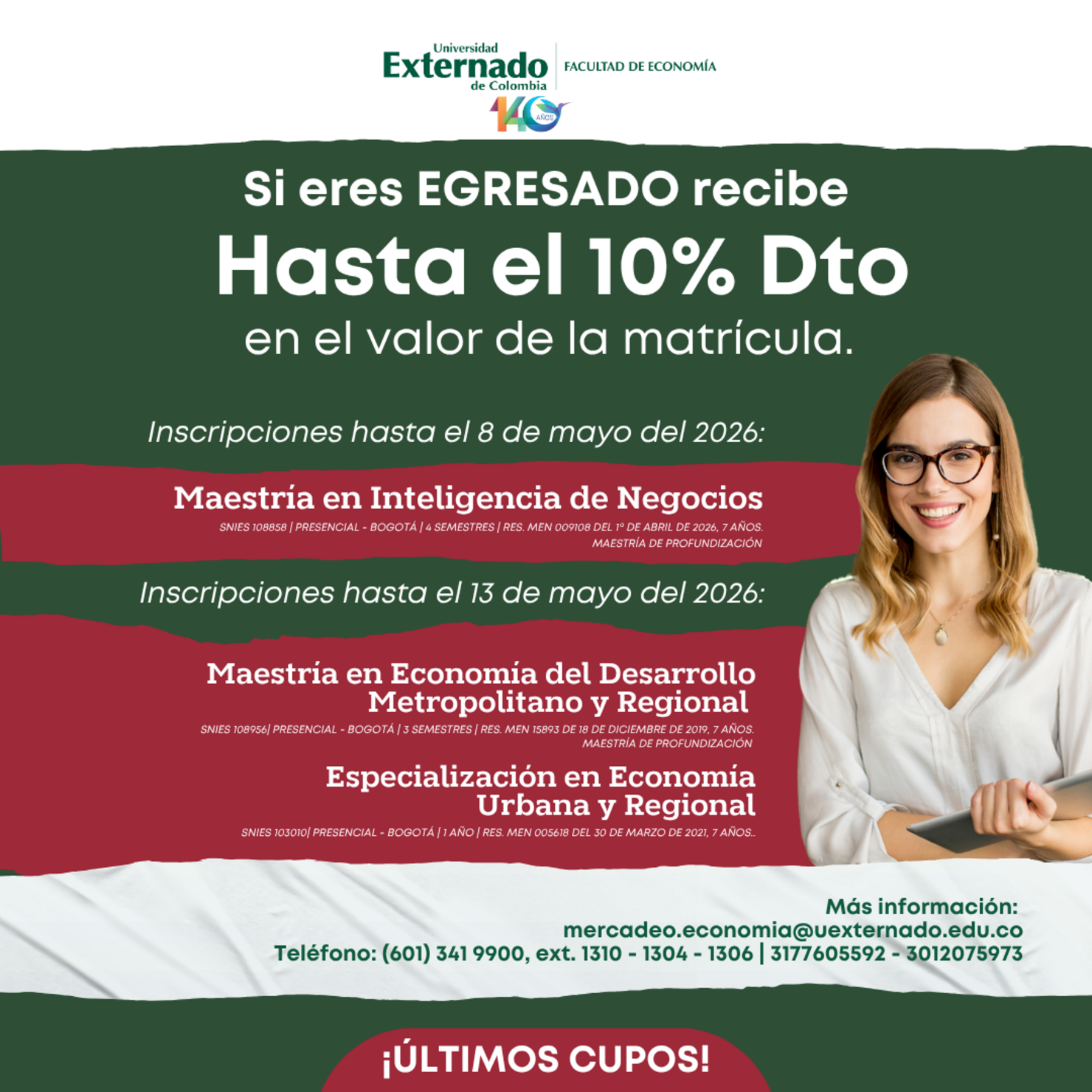 Posgrados Economía Beneficio para Egresados