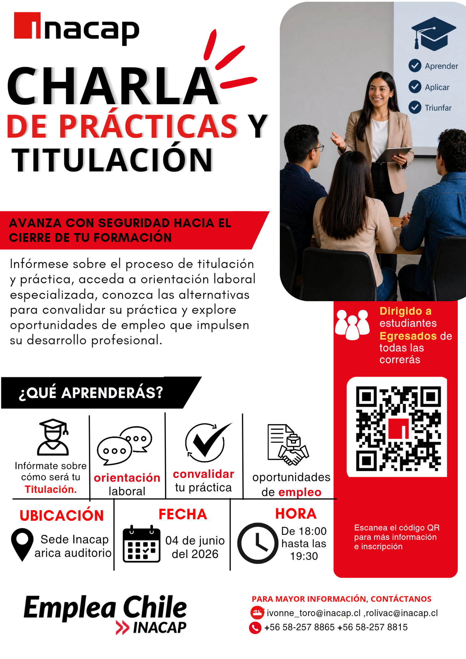 Charla de Prácticas y Titulación.