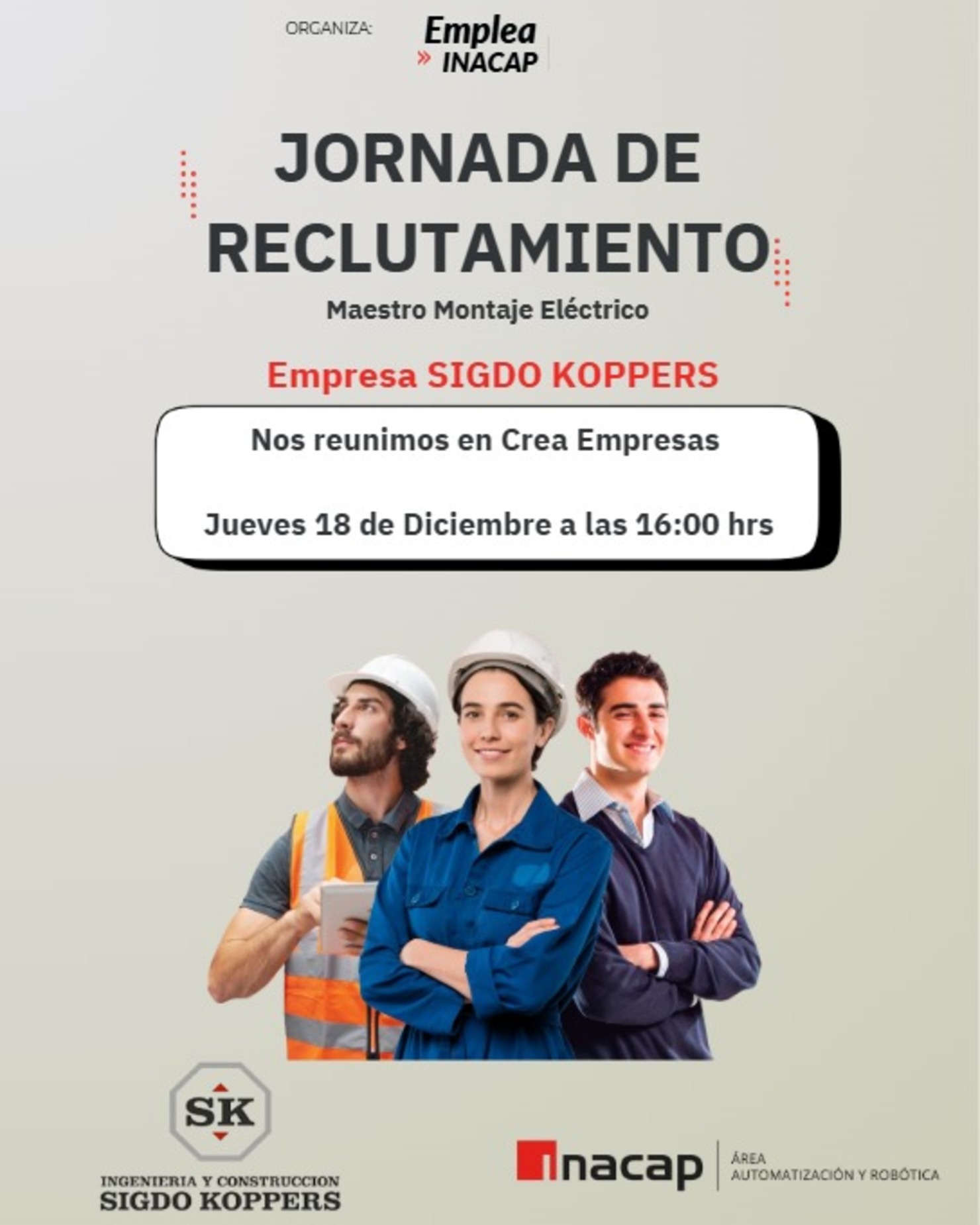 Jornada de Reclutamiento "Maestro Montaje Eléctrico"