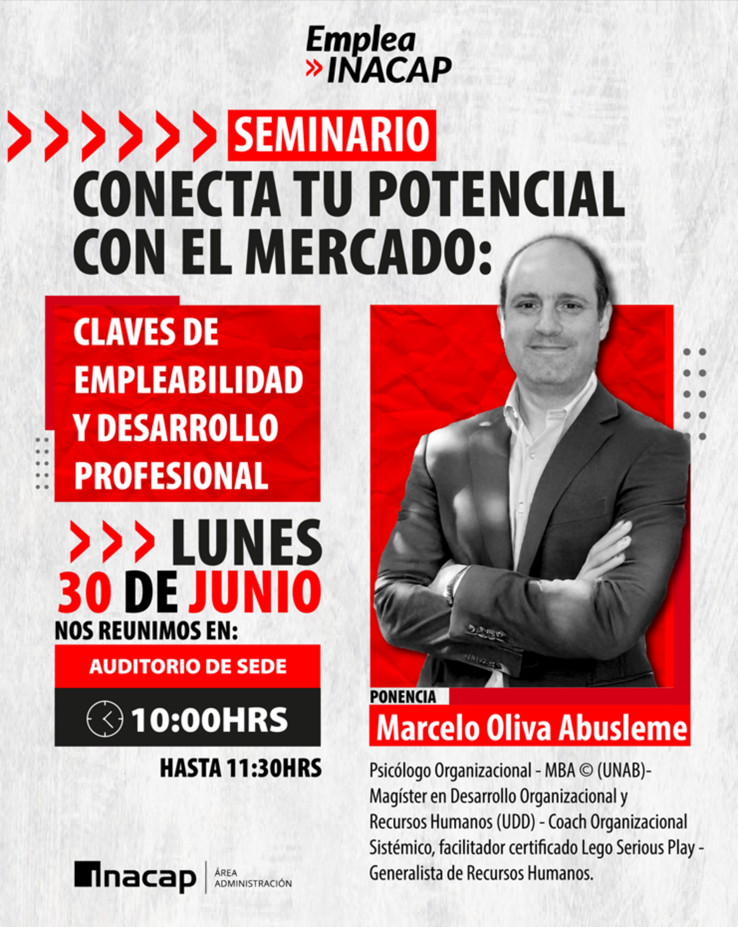Seminario: “Conecta tu Potencial con el Mercado: Claves de Empleabilidad y Desarrollo Profesional”