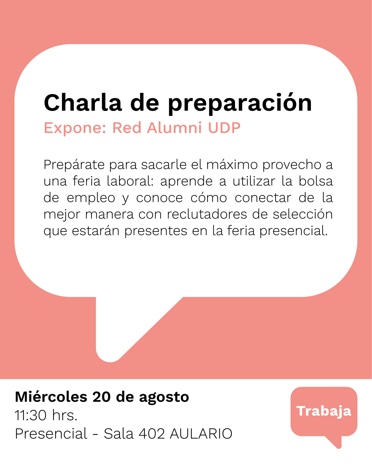 Charla de preparación para la Feria Laboral