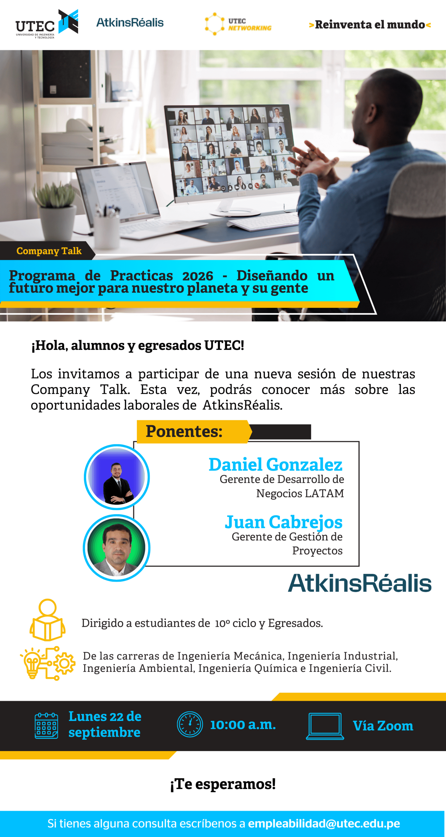[ATKINSREALIS - Programa de Prácticas 2026 - Diseñando un futuro mejor para nuestro planeta y su gente ] Lunes 22/09 a las 10:00 am
