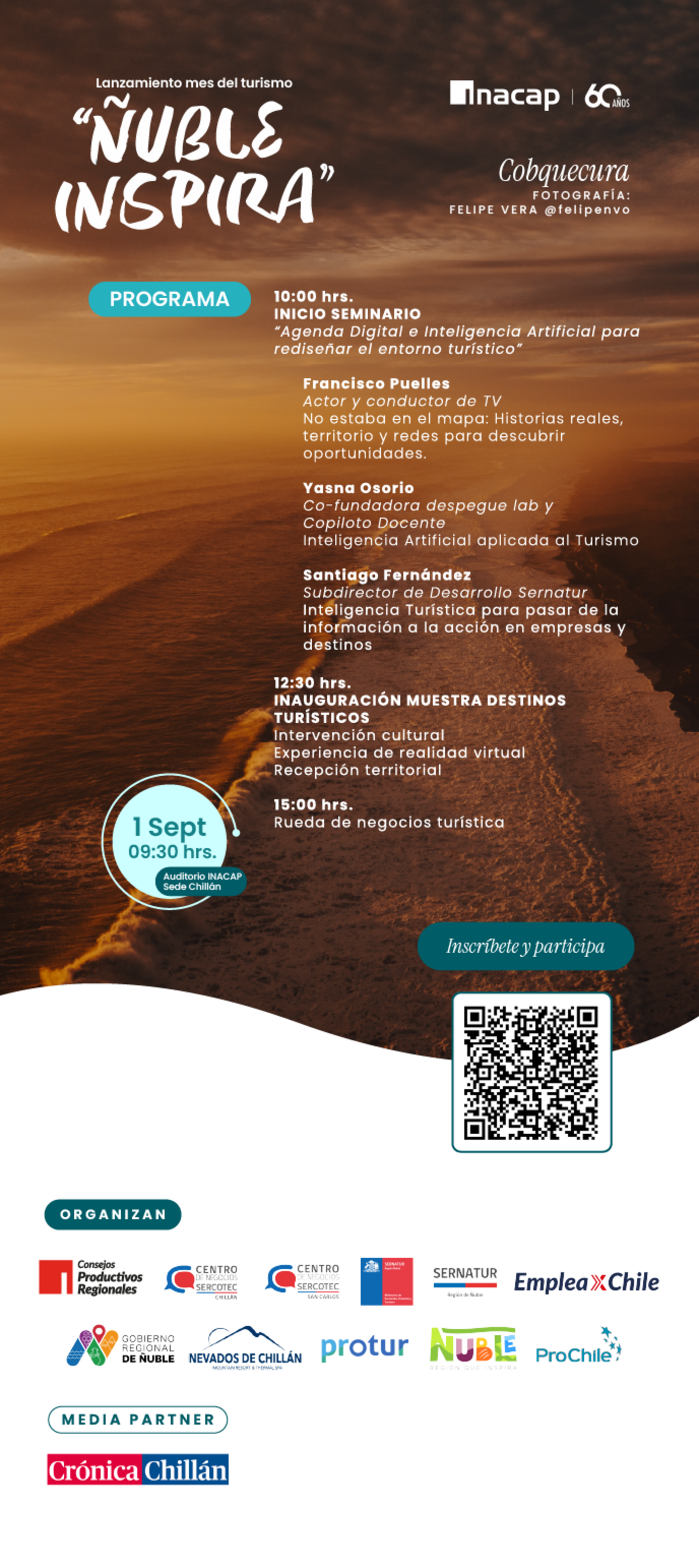 Seminario Ñuble Inspira 2026: “Agenda Digital e Inteligencia Artificial para rediseñar el sector”