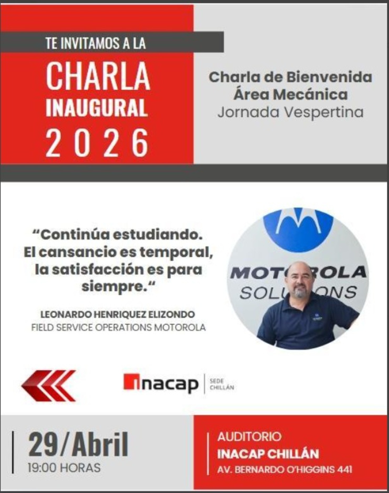 Charla Inaugural área Mecánica