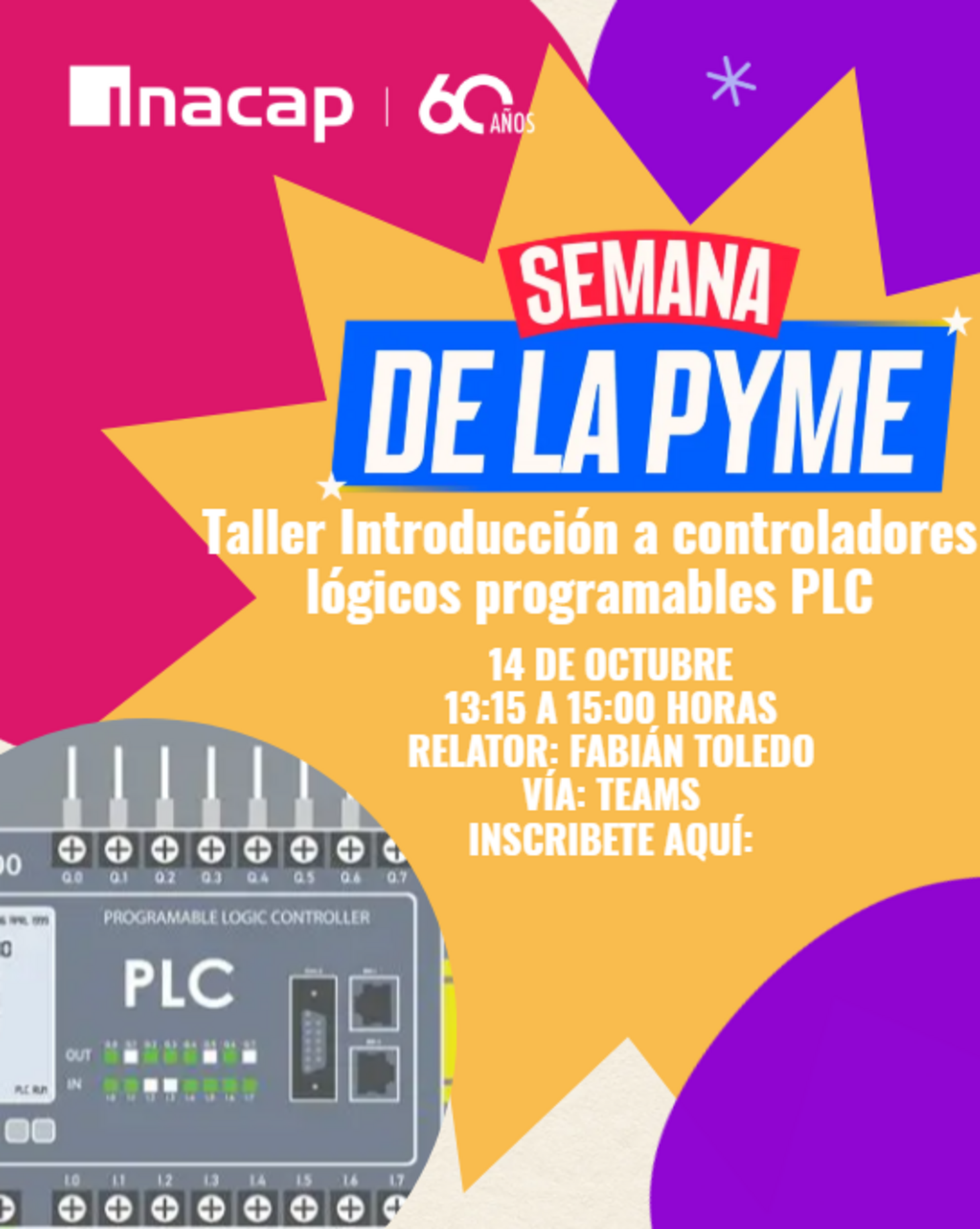 TALLER INTRODUCCIÓN A ONTROLADORES LÓGICOS PROGRAMABLES PLC