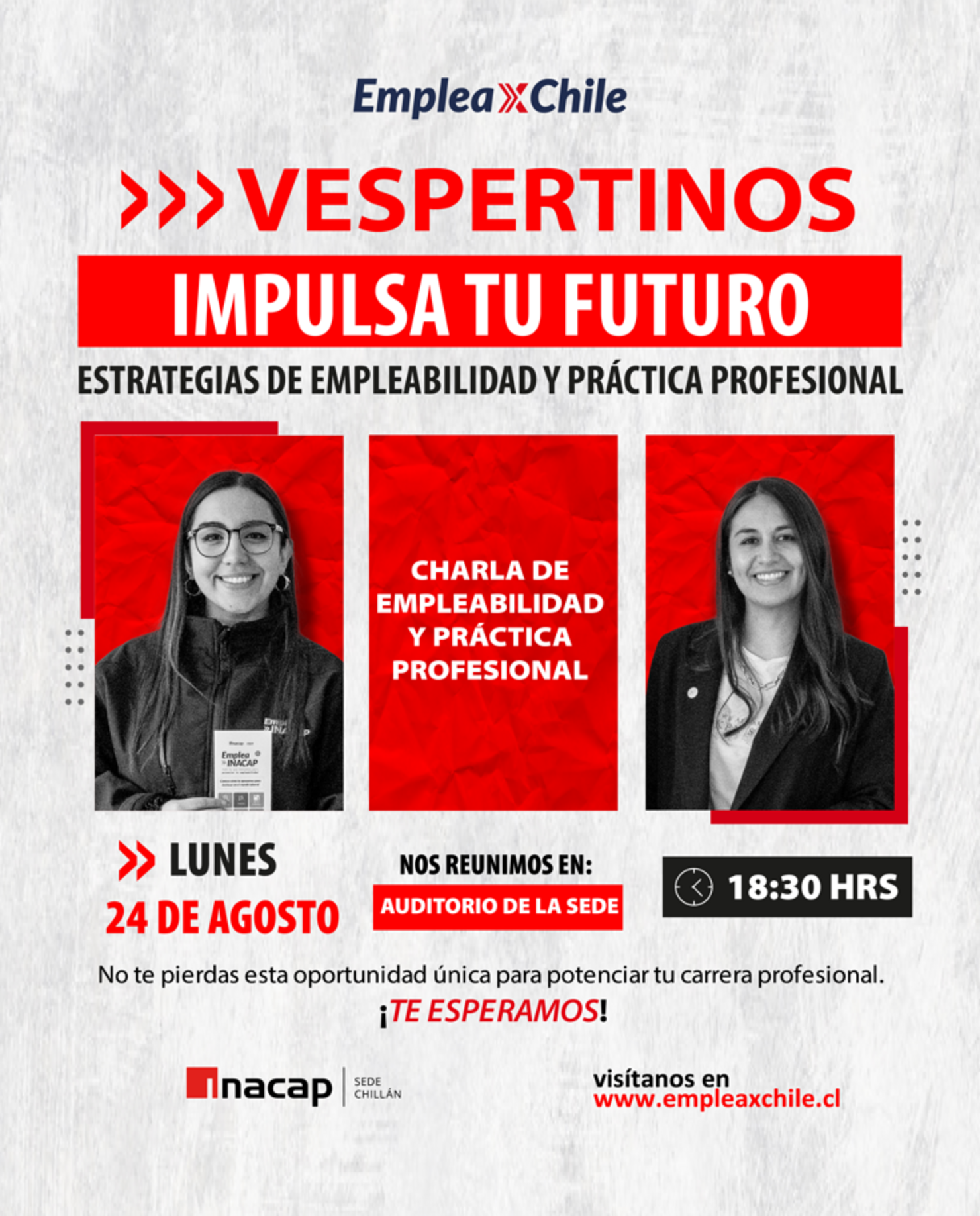 Charla de Prácticas y Empleabilidad para estudiantes jornada vespertina de último año
