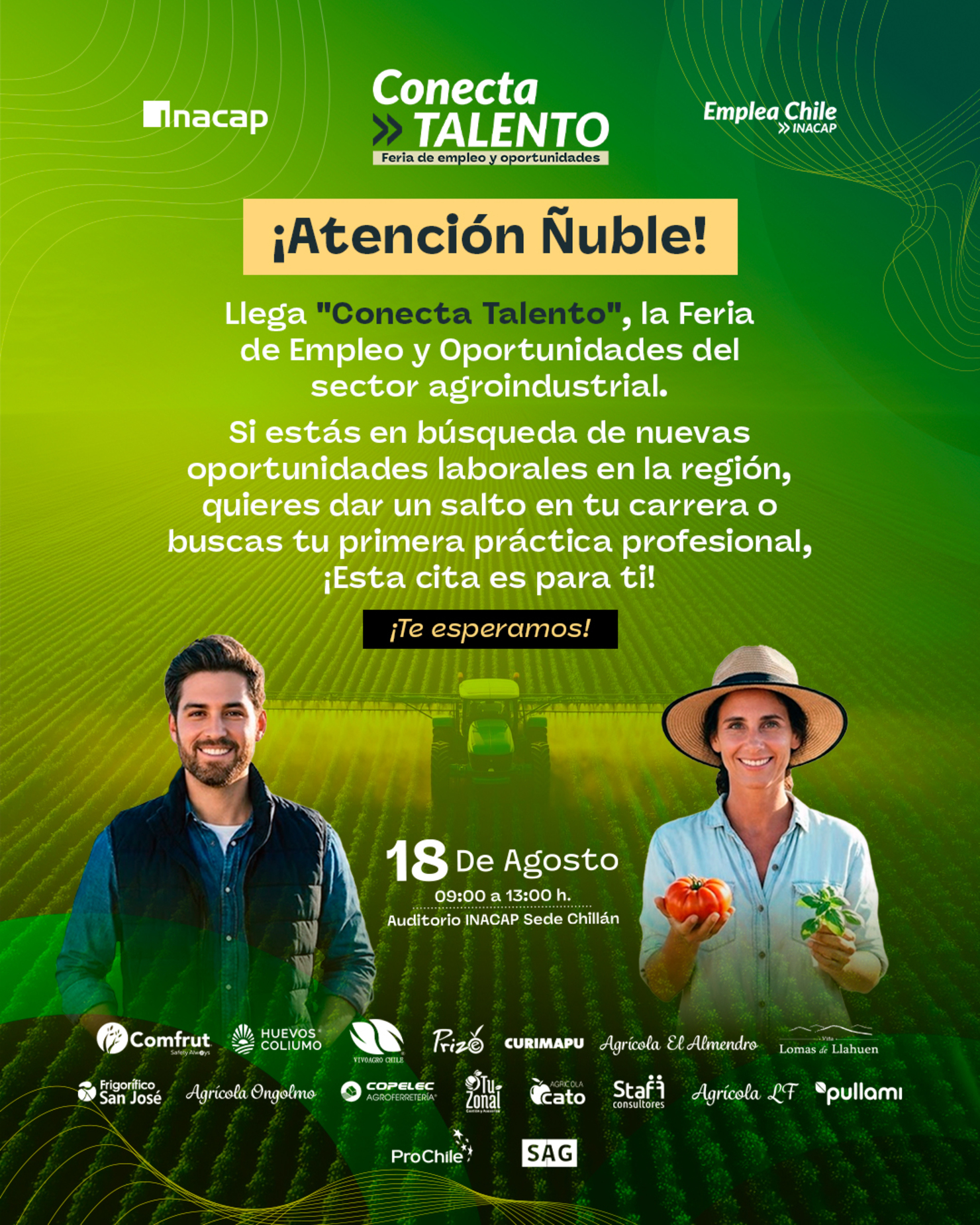 Feria de Empleos y Oportunidades Conecta Talento Agro 2026