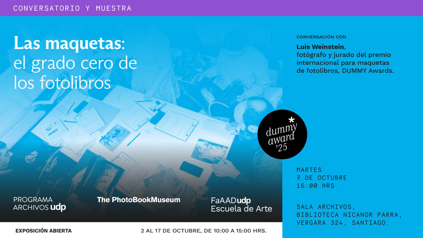 Conversatorio y muestra: “Las maquetas: el grado cero de los fotolibros”