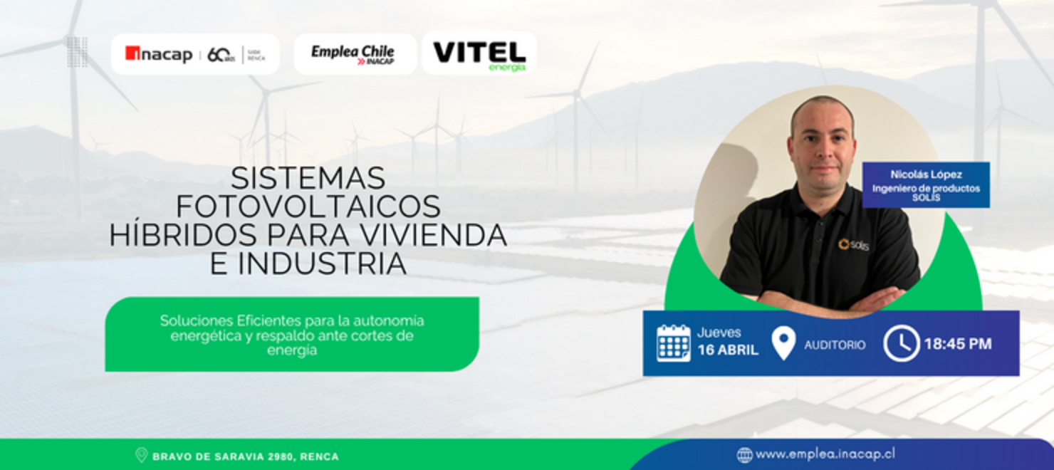 Charla: Sistemas Fotovoltaicos Híbridos para vivienda e industria