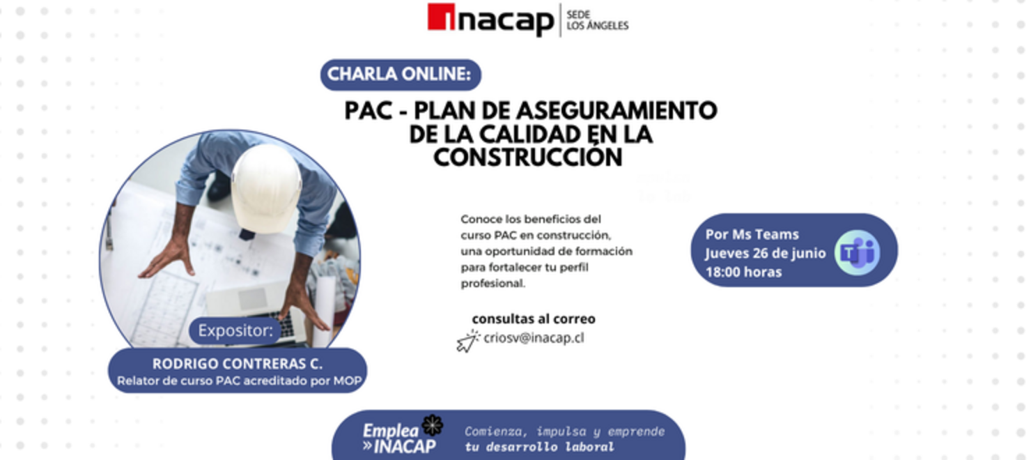 Webinar gratuito: Conoce el curso PAC - plan de aseguramiento de la calidad en la construcción