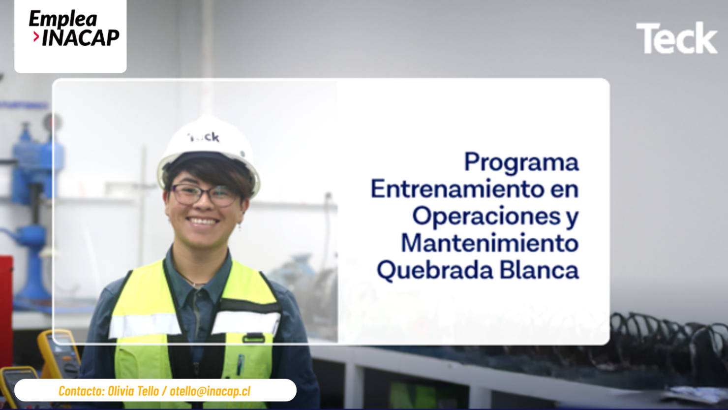 Programa Entrenamiento en Operaciones y Mantenimiento Quebrada Blanca 2025
