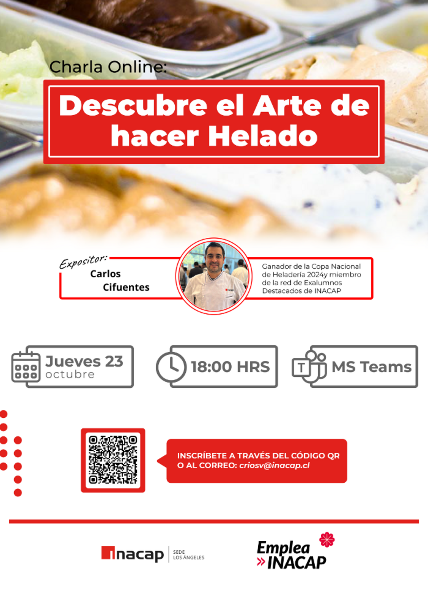 Charla Online: Descubre el arte de hacer Helado