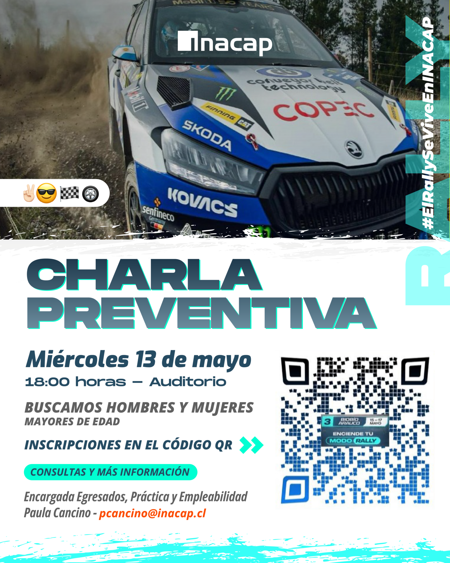 Charla Preventiva por parte del Equipo de Seguridad Técnica de COPEC RallyMobil