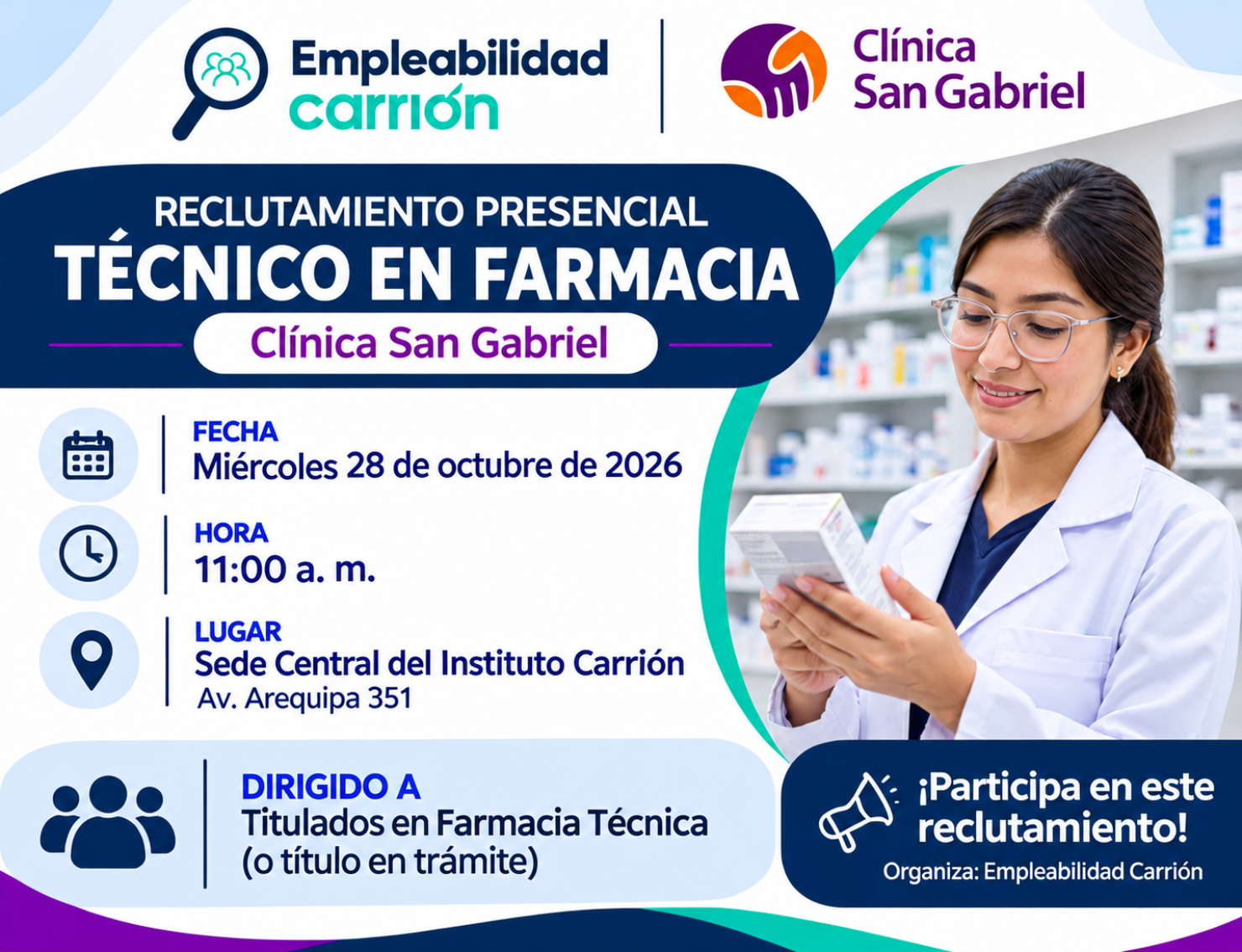 Reclutamiento Presencial Clínica San Gabriel