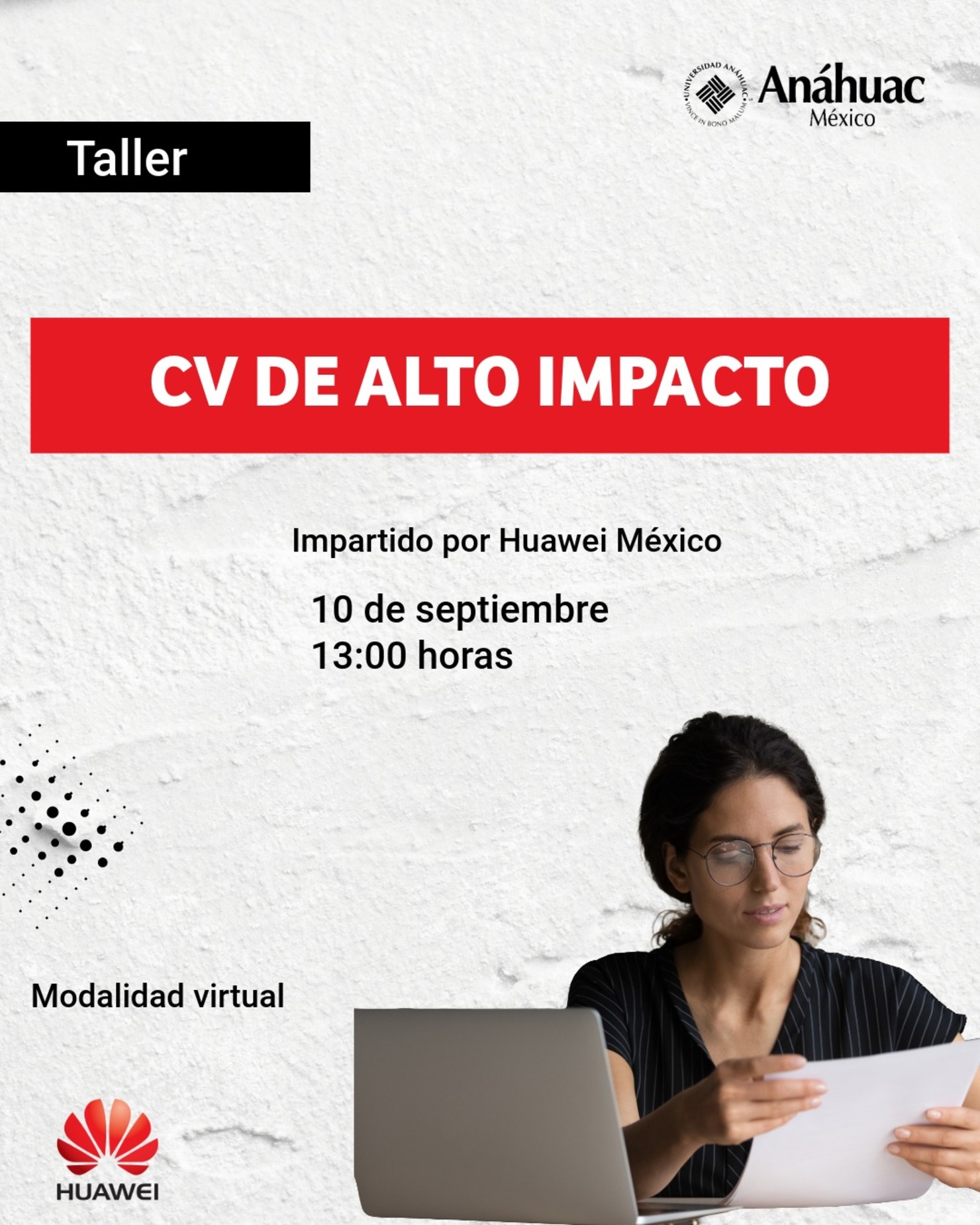 CV de alto impacto impartido por Huawei