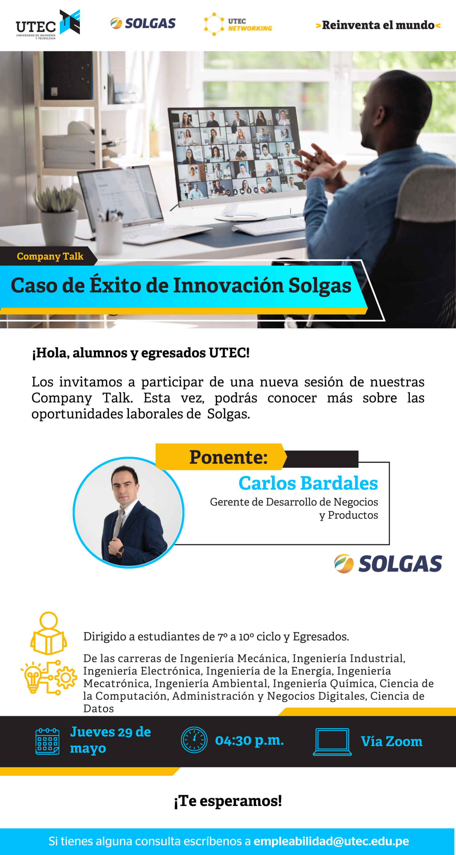 [ SOLGAS - Caso de Éxito de Innovación Solgas ] Jueves 29/05 a las 04:30 pm