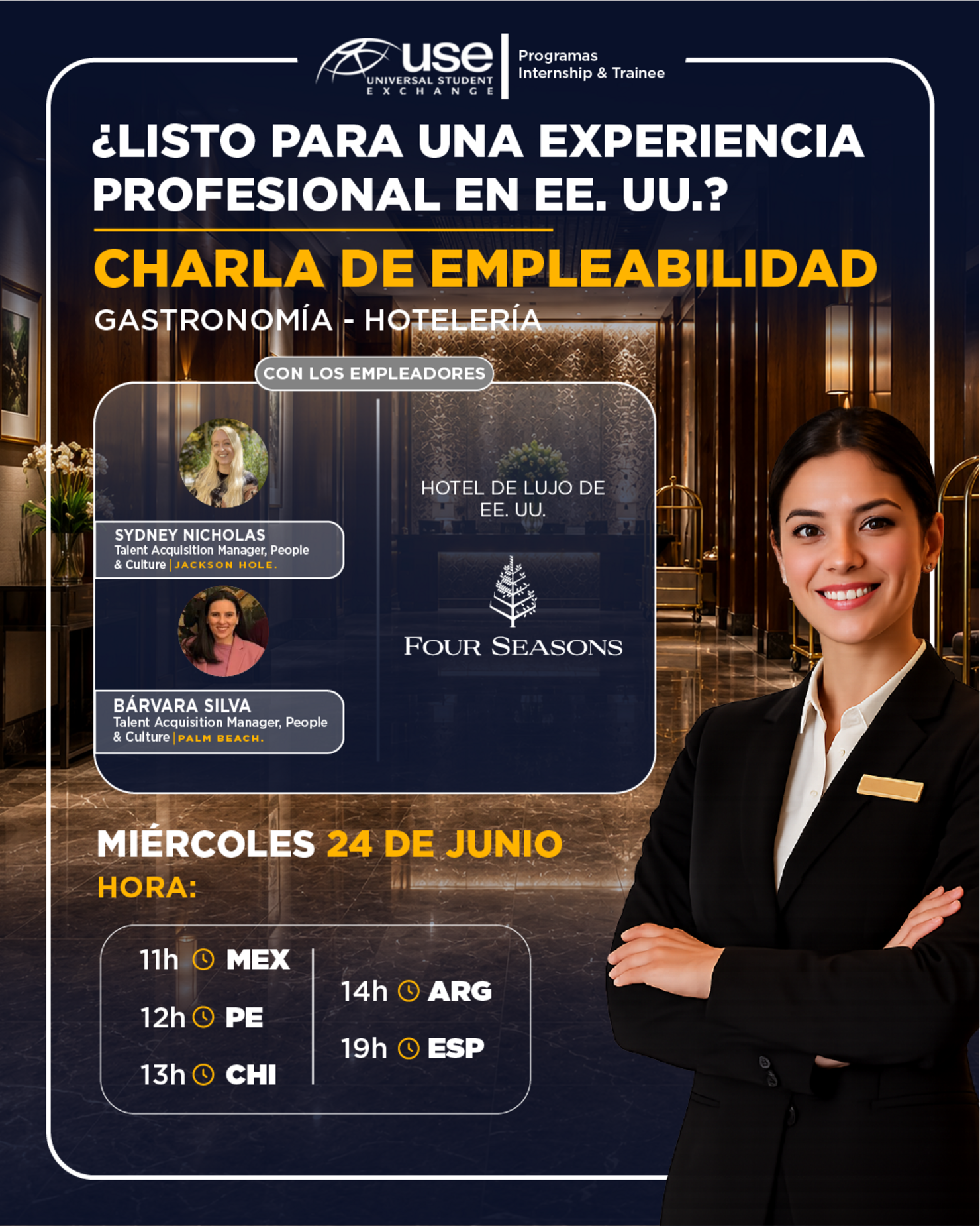 Webinar Programas Internship/ Trainee Hotel de Lujo Four Seasons