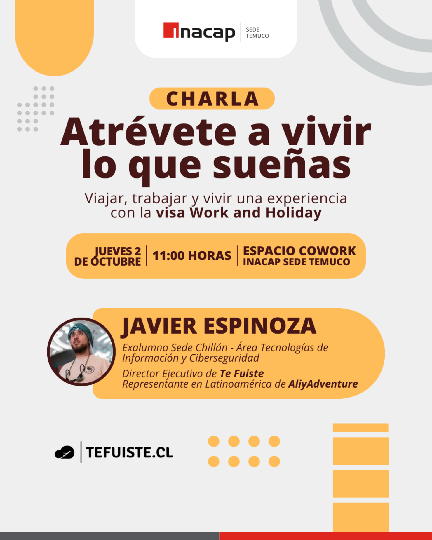 Charla Experiencia Internacional Exalumno