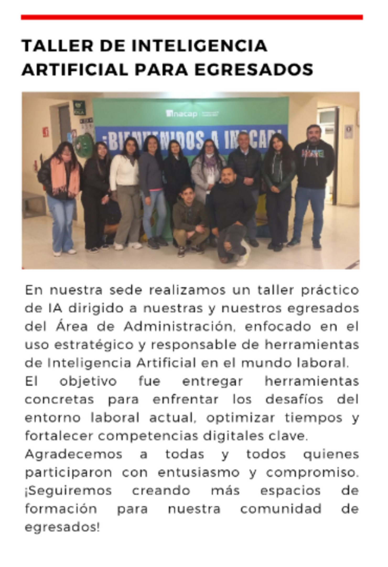 Taller para exalumnos: Inteligencia Artificial en la Administración de los negocios