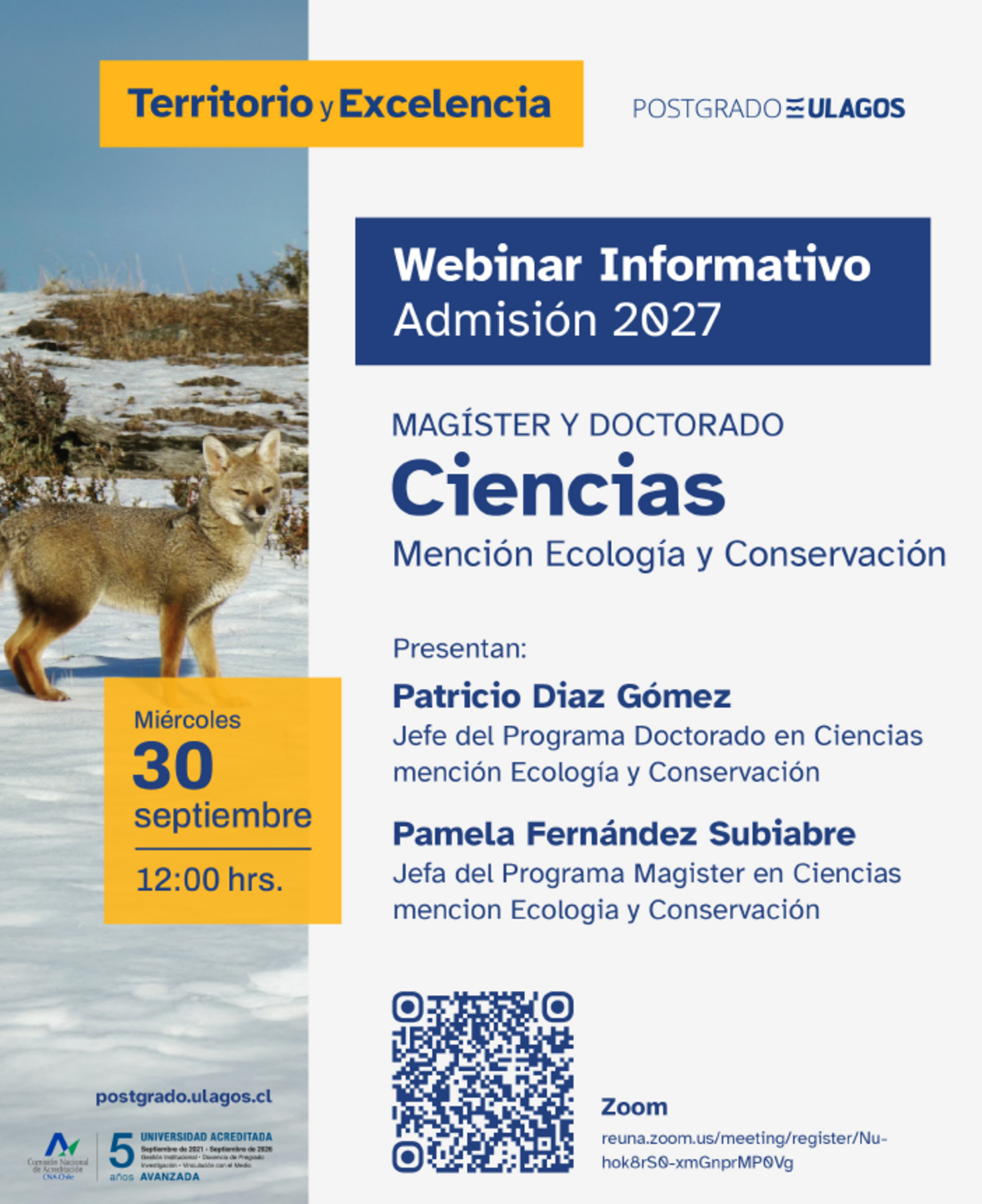 Webinar Informativo admisión 2027