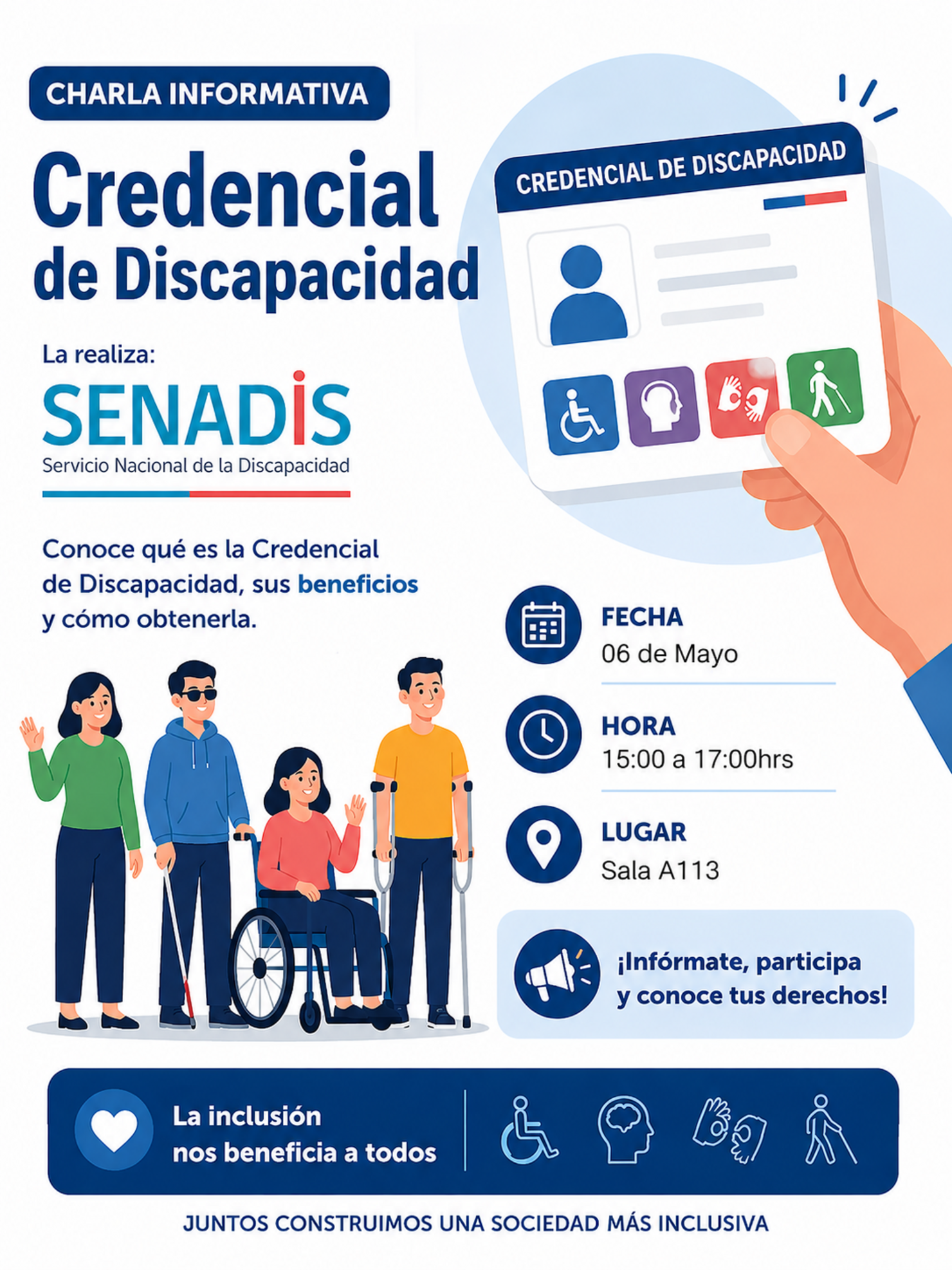 Charla sobre credencial de discapacidad