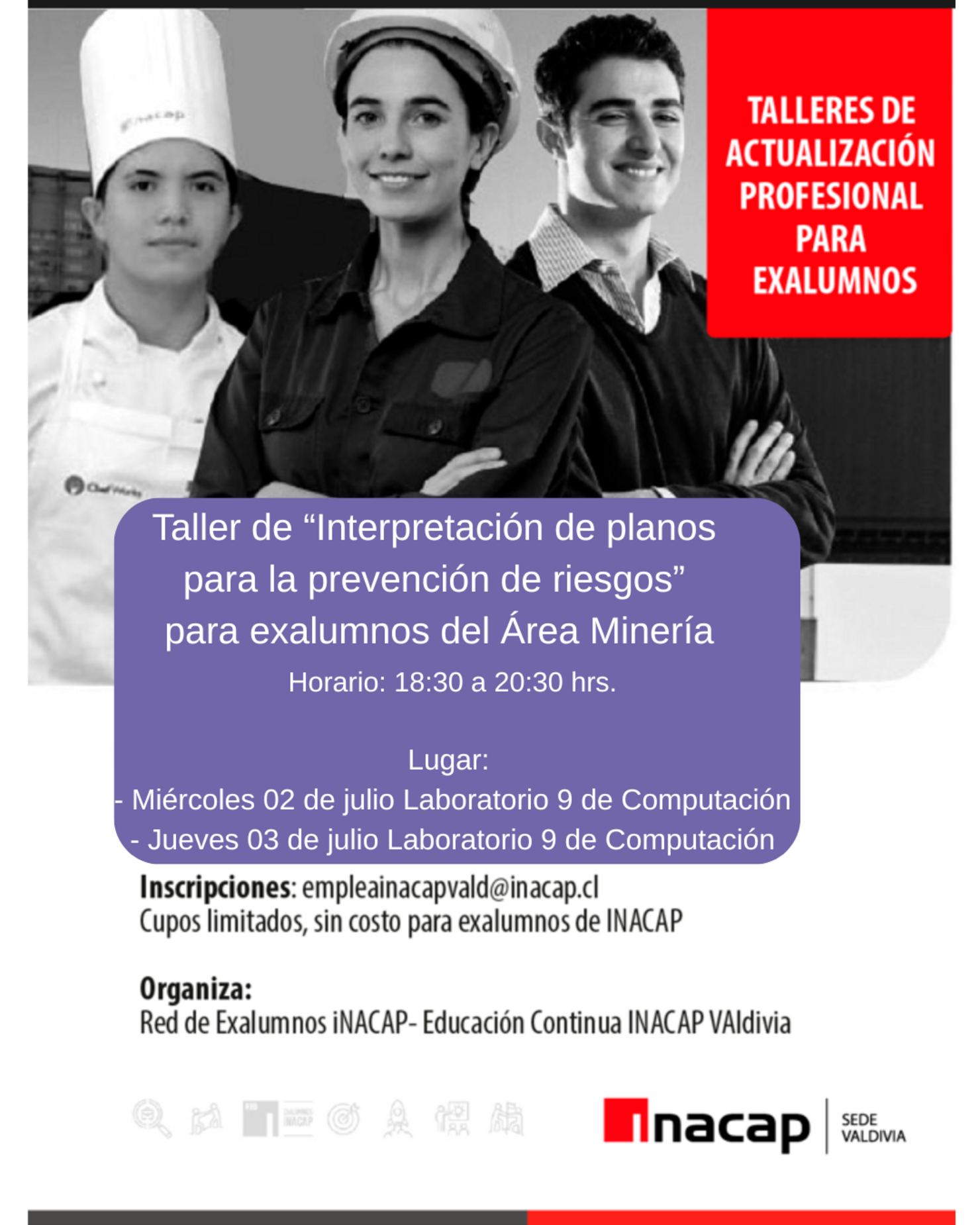 Taller de “Interpretación de planos para la prevención de riesgos” para exalumnos del Área Minería.