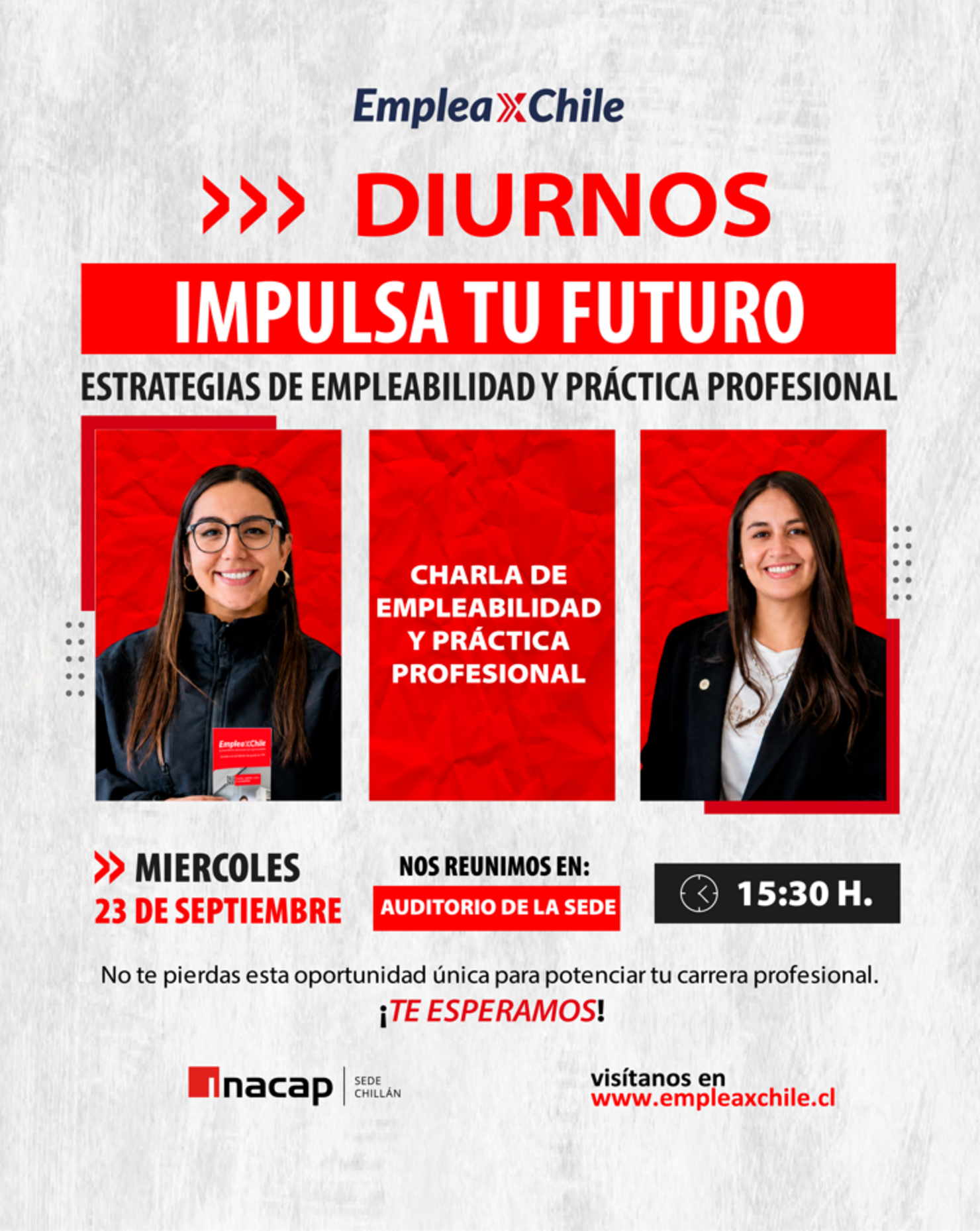 Charla de Prácticas y Empleabilidad para estudiantes jornada diurna de último año