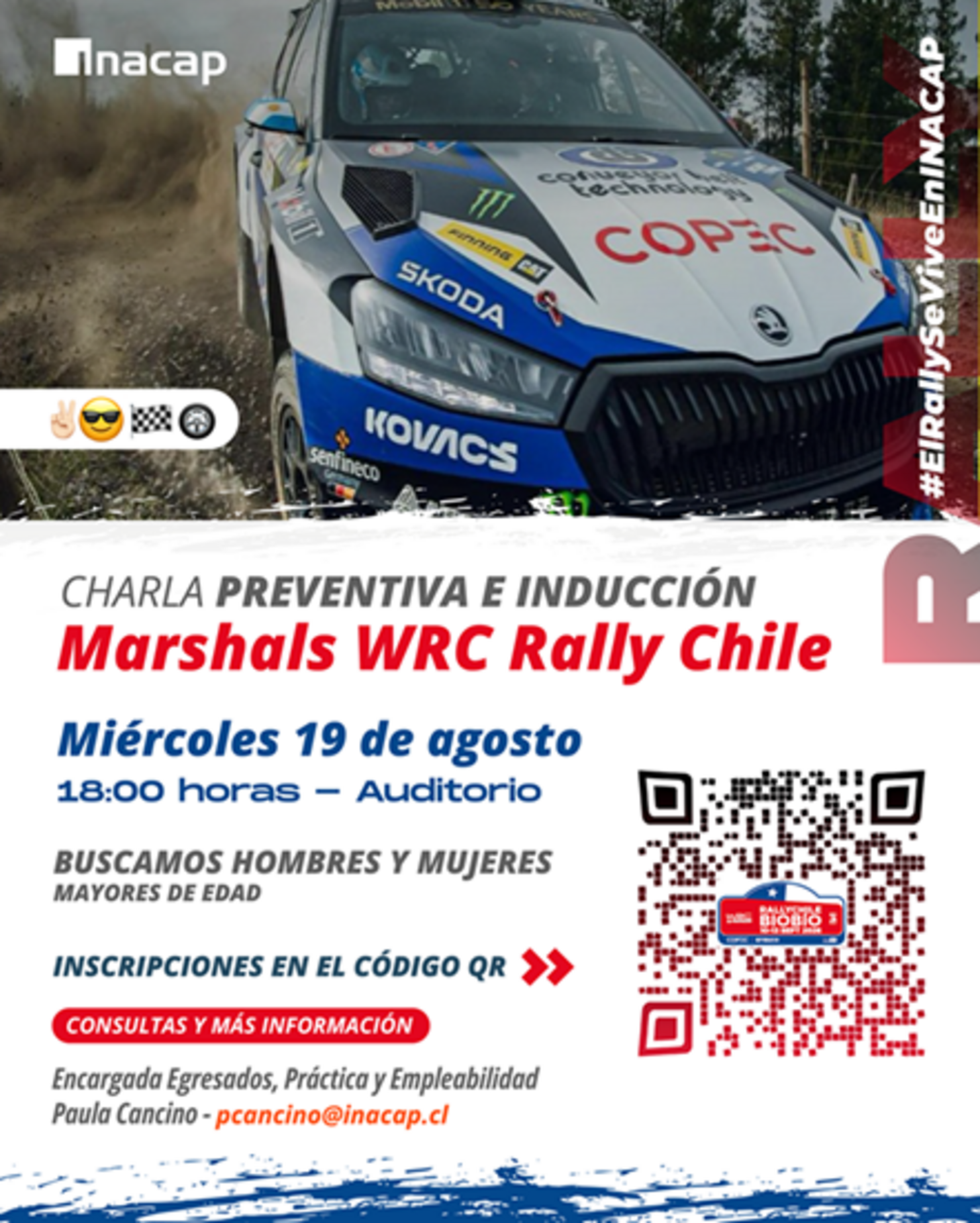 Charla Preventiva por parte del Equipo de Seguridad Técnica de COPEC RallyMobil