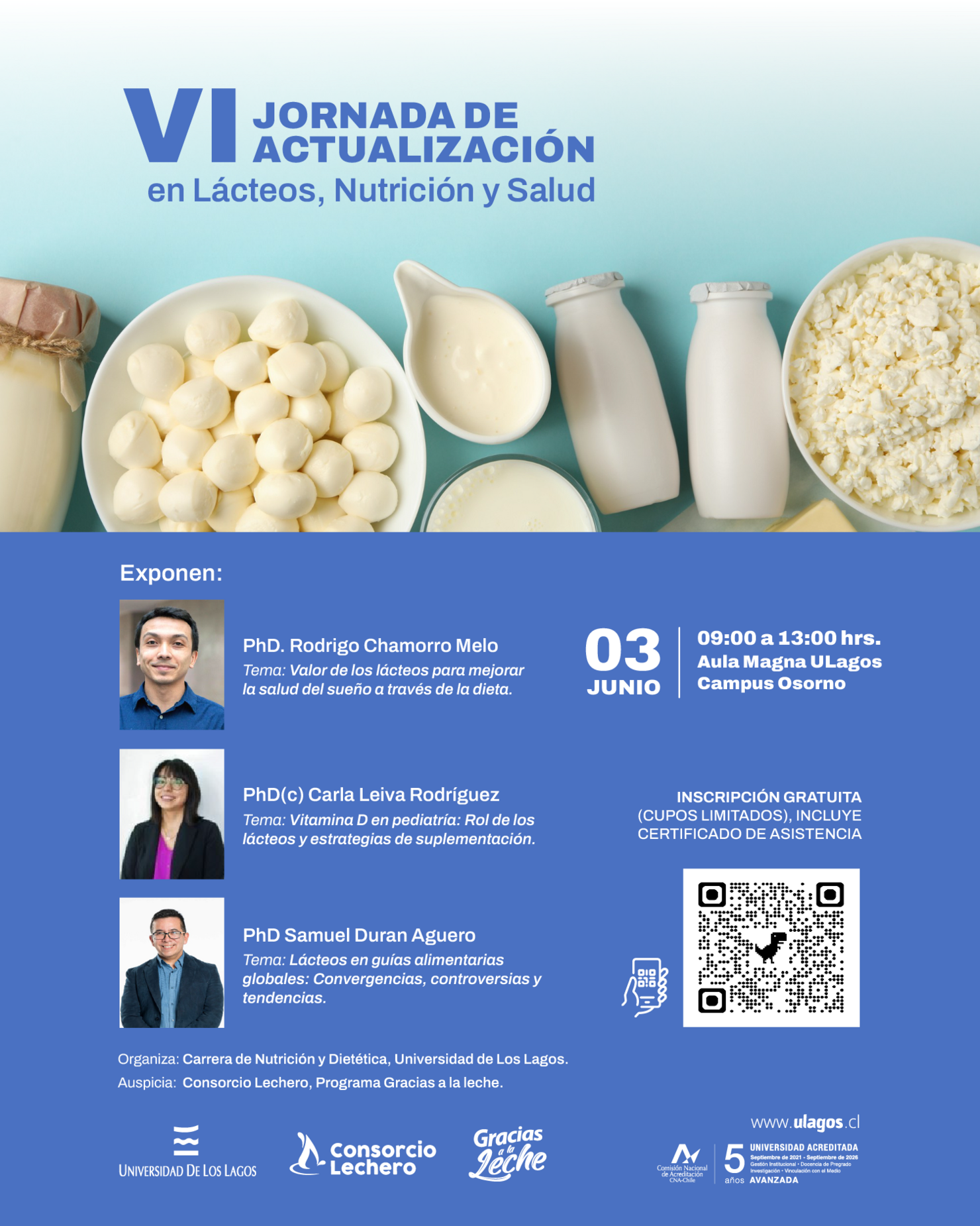 VI Jornada de actualización en lácteos, nutrición y salud
