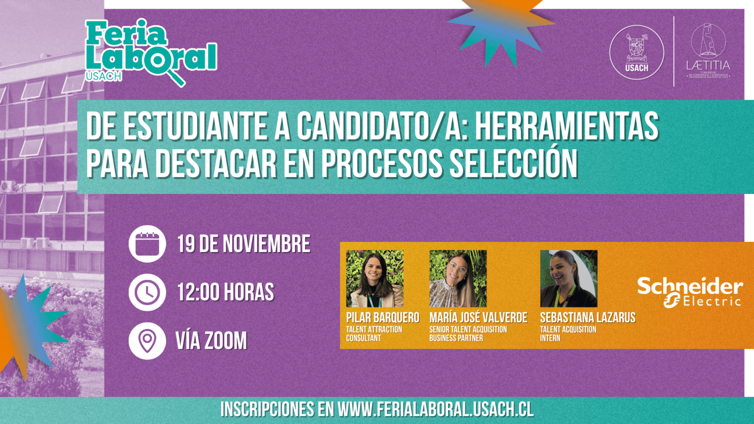 Charla: De estudiante a candidato/a: Herramientas para destacar en procesos selección
