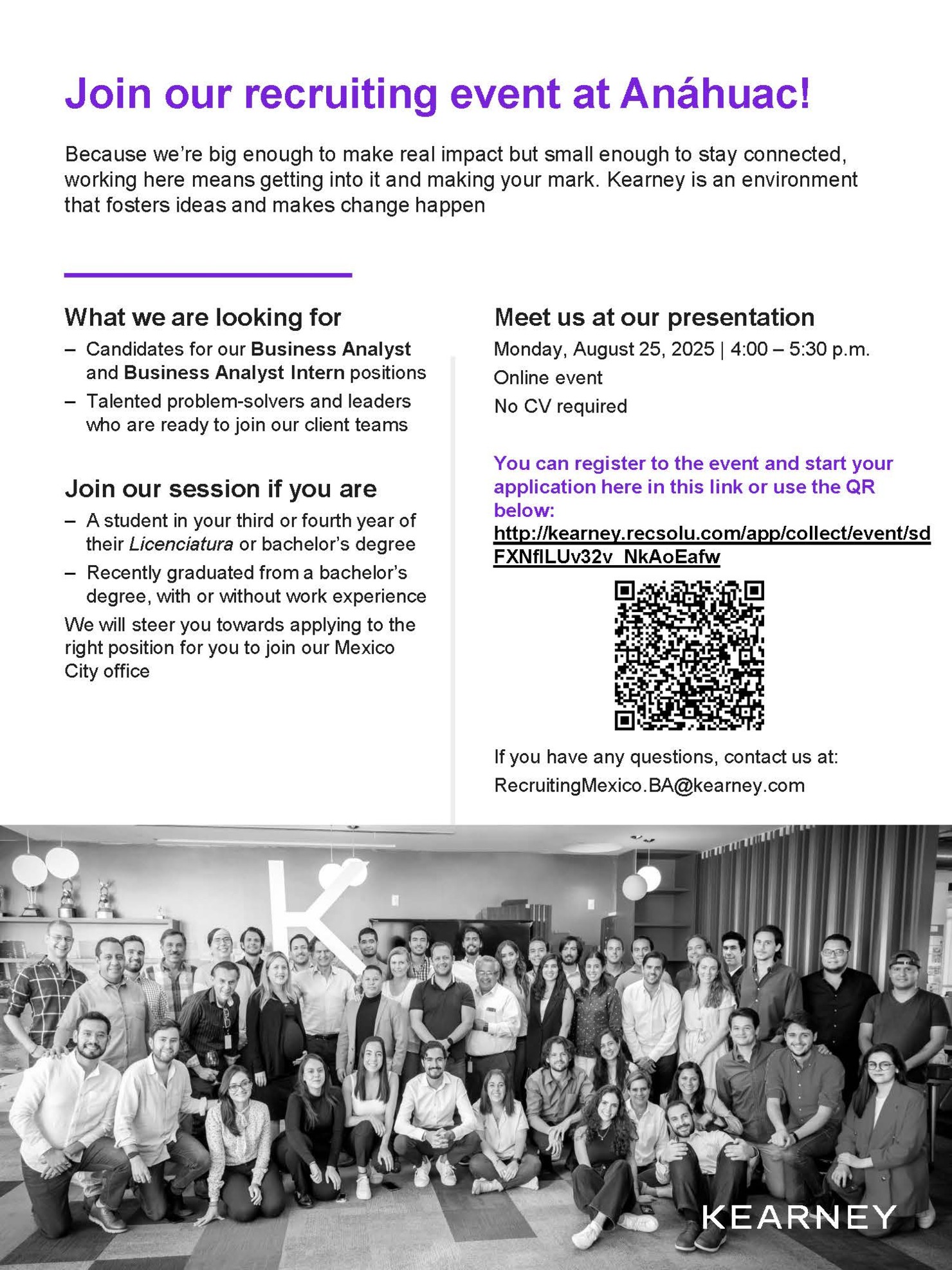 Recruiting event Kearney: Semana de Empleabilidad en Consultoría