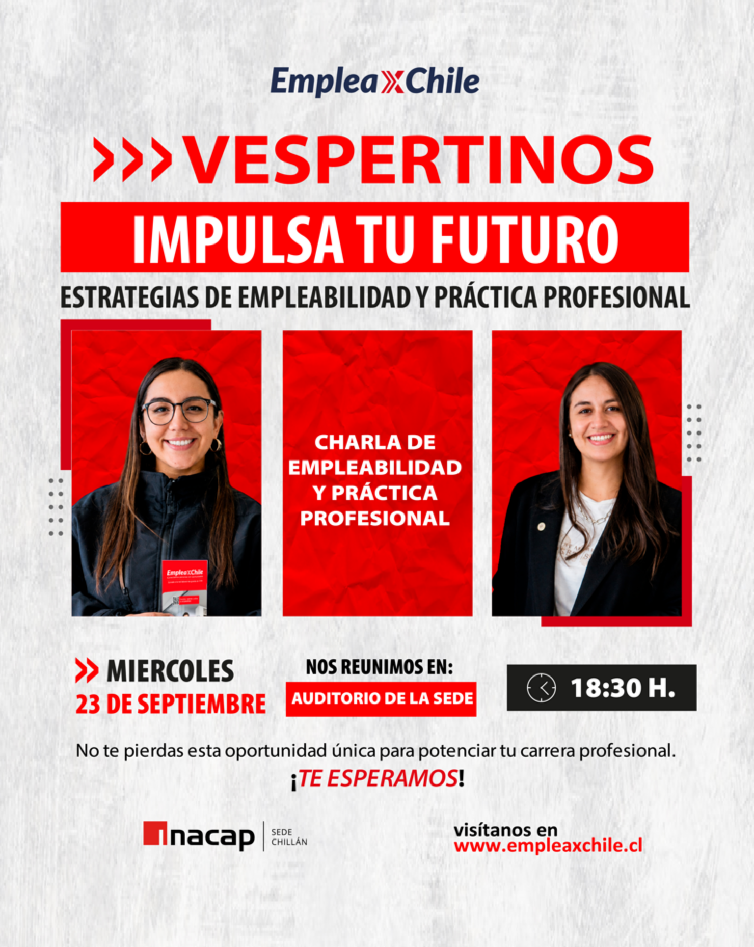 Charla de Prácticas y Empleabilidad para estudiantes jornada vespertina de último año