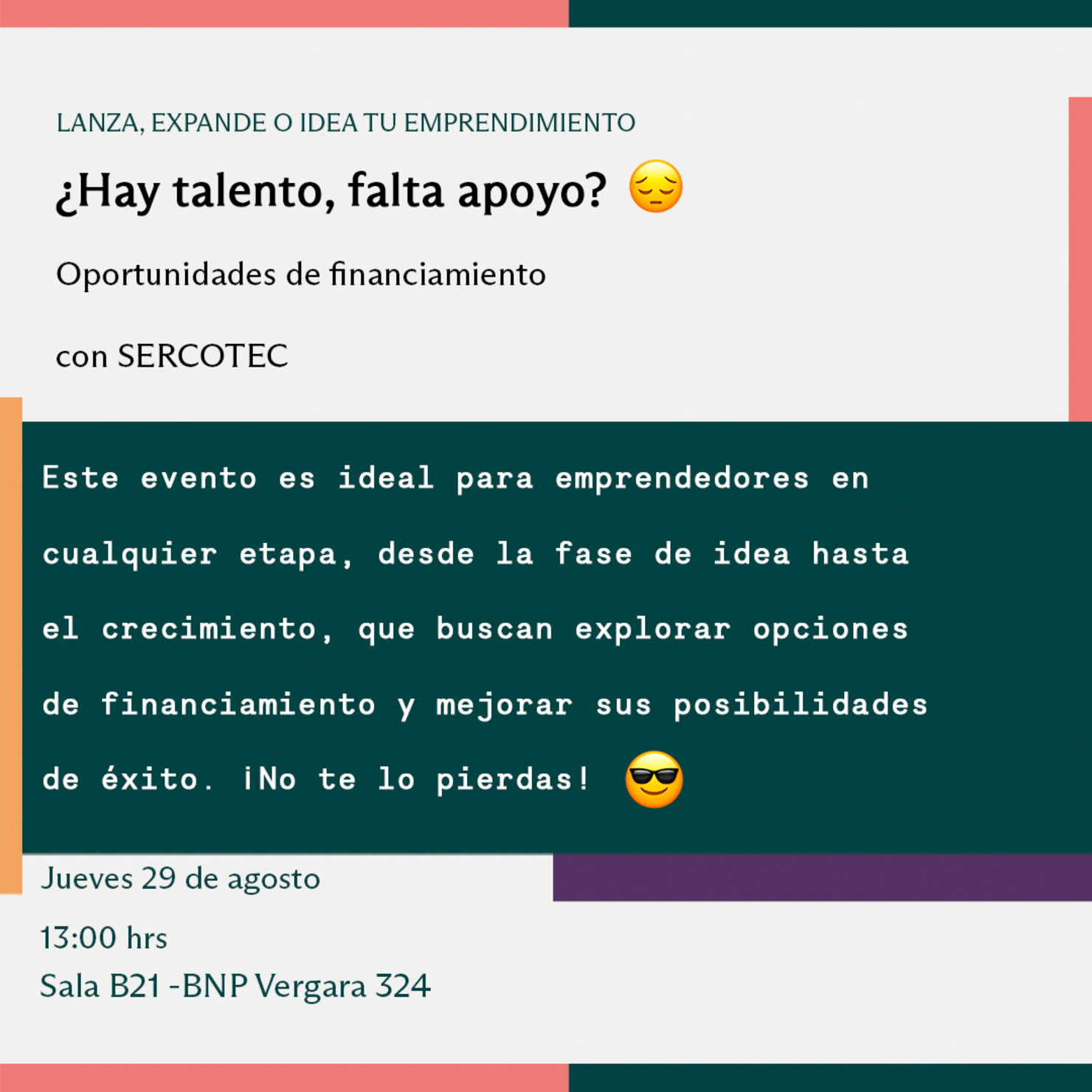 Hay talento, falta apoyo? financia tu idea y emprende con Sercotec