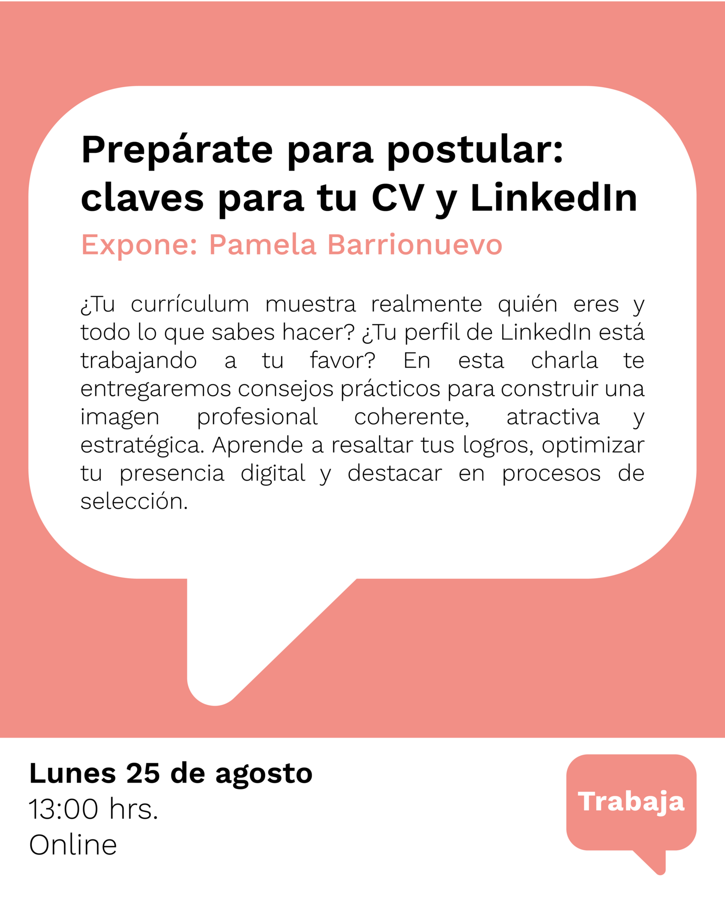 Prepárate para postular: claves para tu CV y LinkedIn