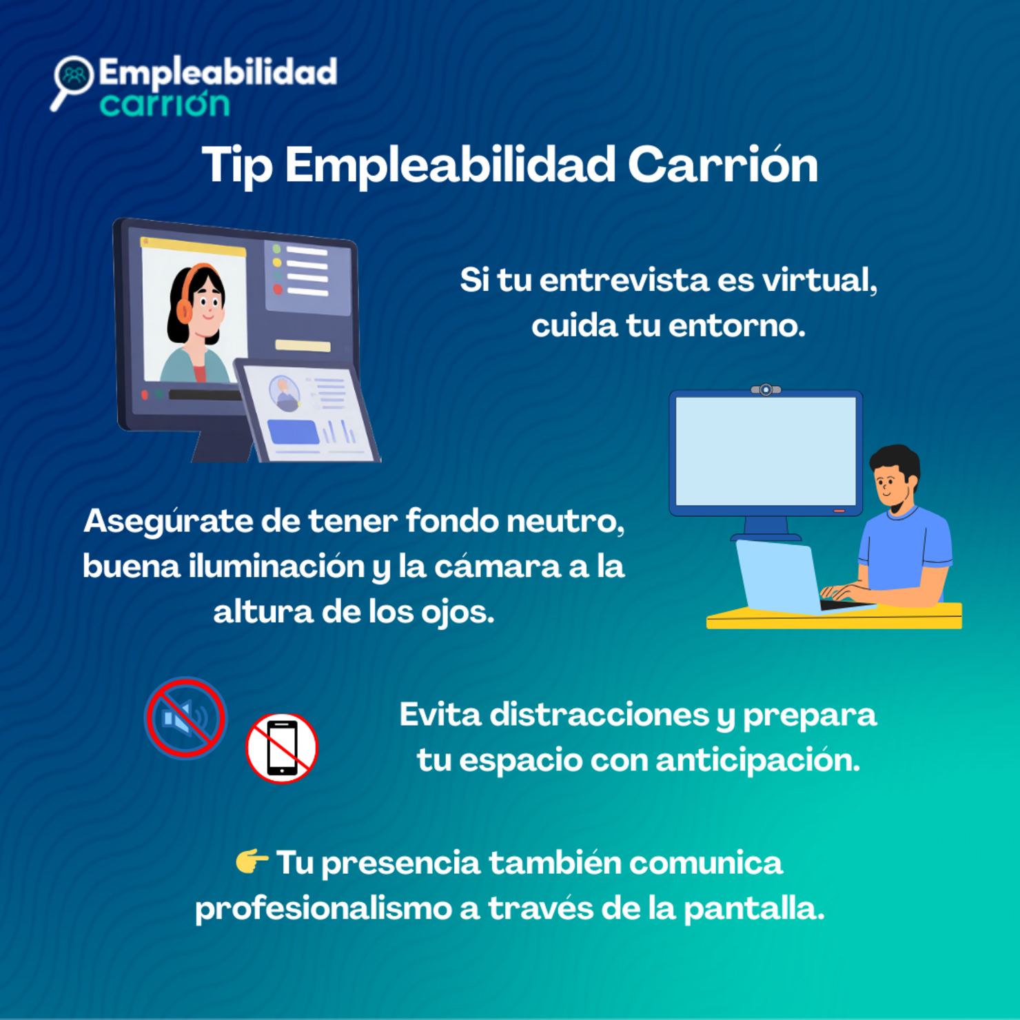 En una entrevista virtual, tu entorno también habla por ti