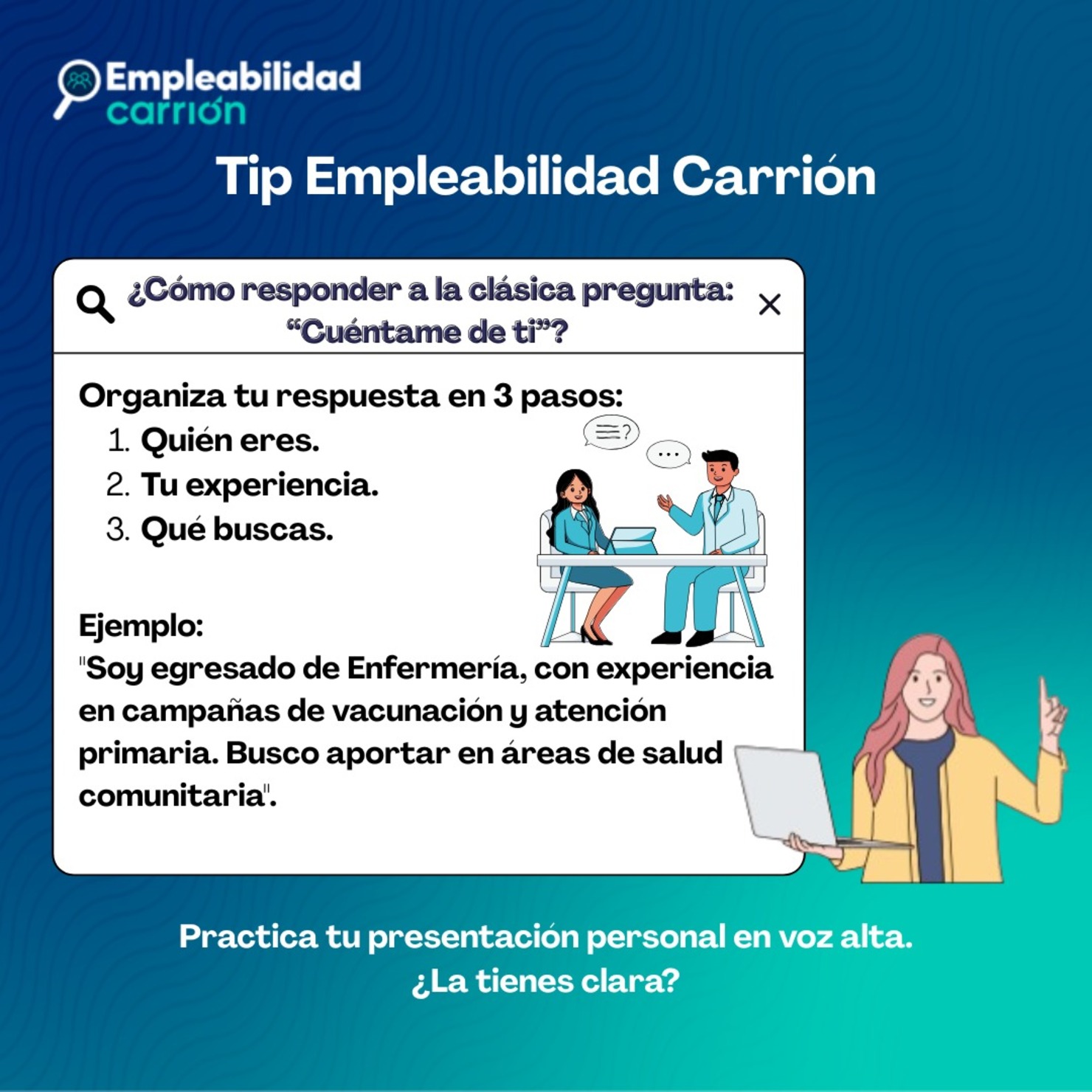 ¿Cómo responder a la clásica pregunta: "Cuéntame de ti"?