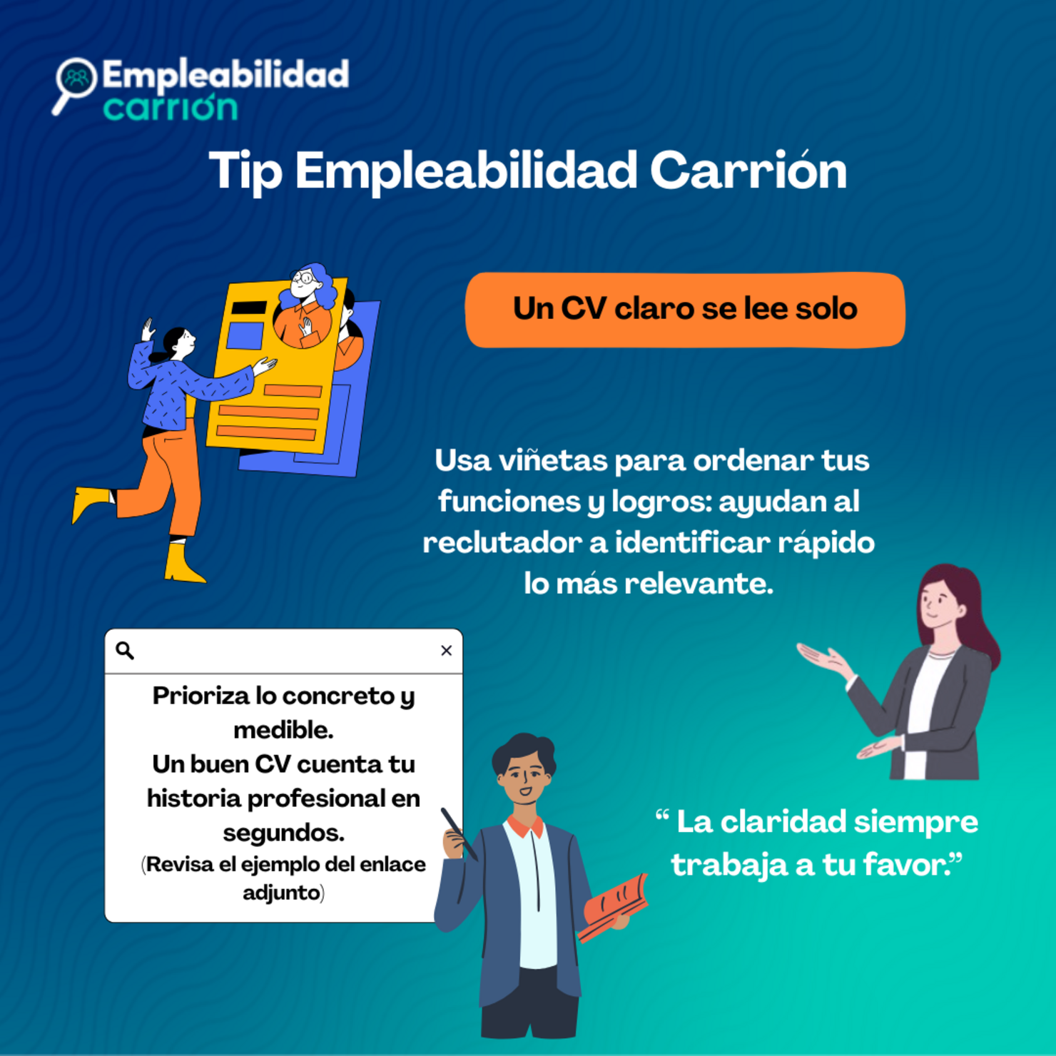 Un CV claro se lee solo