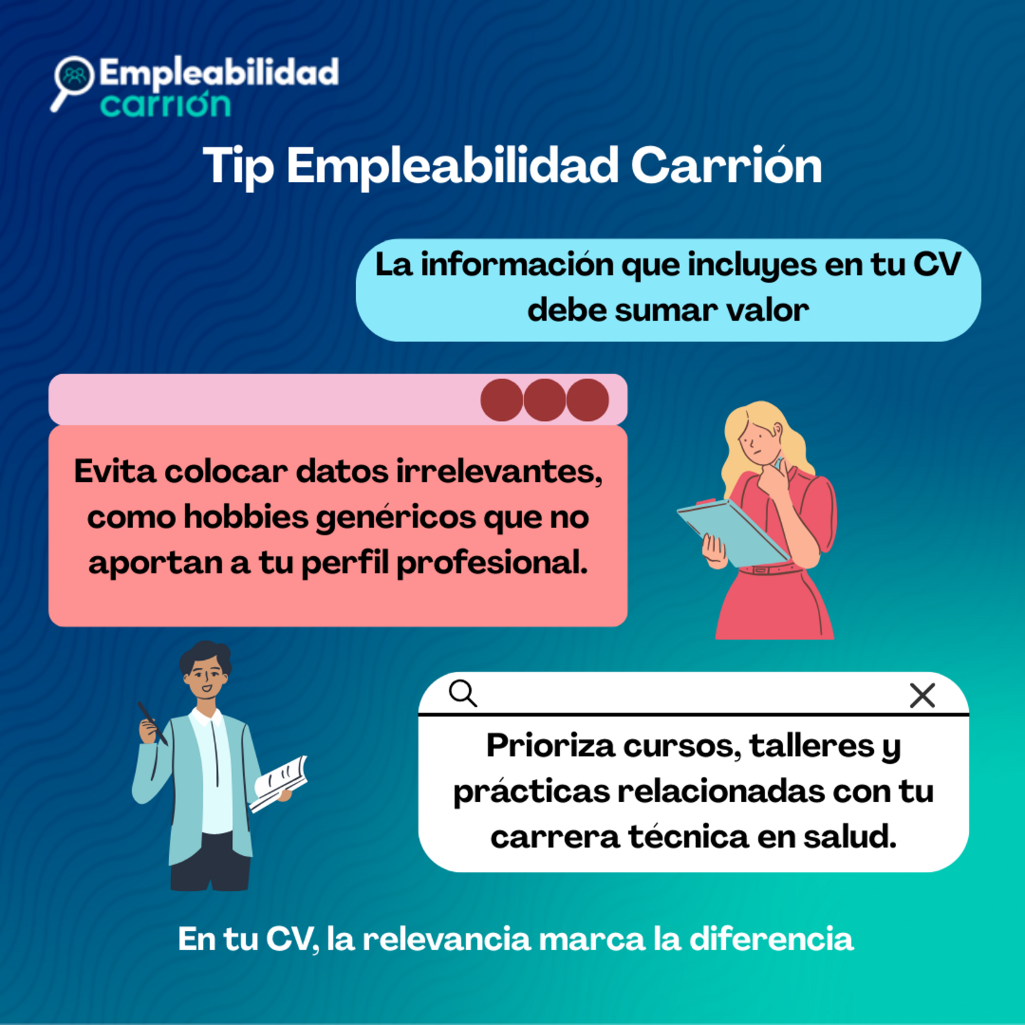 La información que incluyes en tu CV debe sumar valor