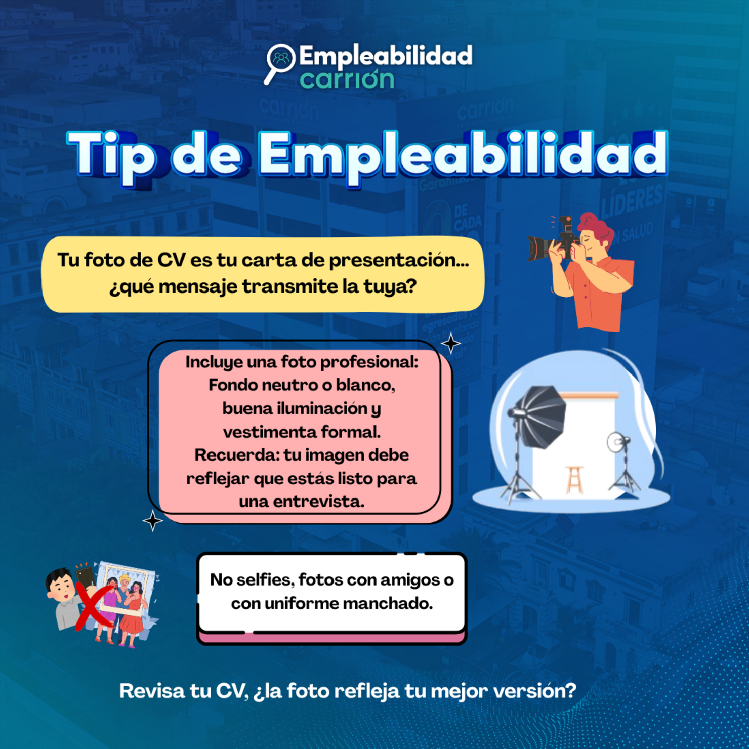 Tu foto de CV es tu carta de presentación