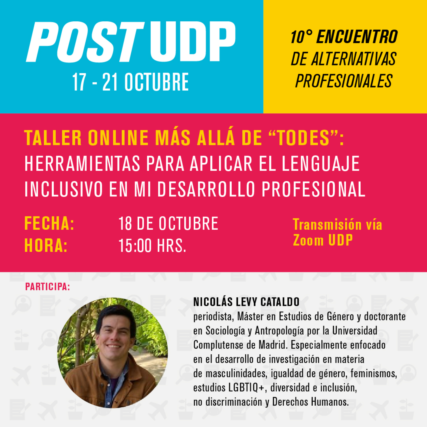 Taller online: Más allá del “todes”, herramientas para aplicar el lenguaje inclusivo en mi desarrollo profesional