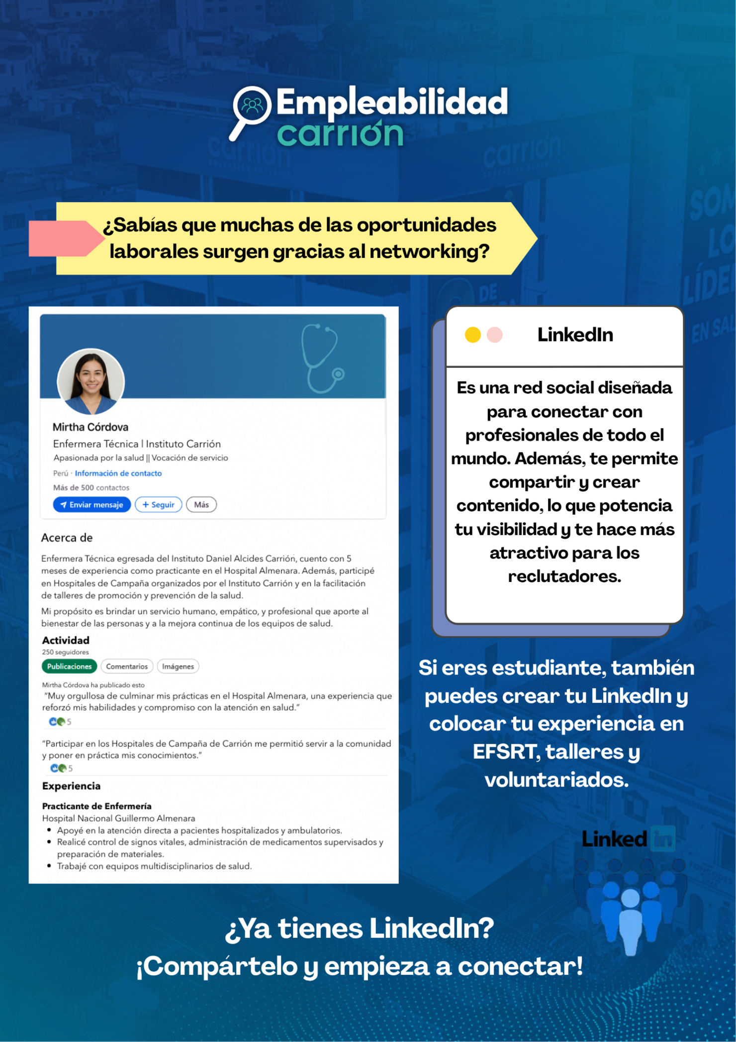 ¿Sabías que muchas de las oportunidades laborales surgen gracias al networking?