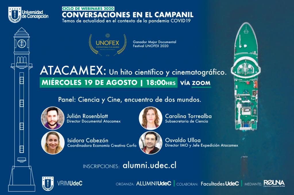 Webinar UdeC realizará panel donde se encontrará el mundo de la ciencia con el cine para celebrar el logro internacional del documental “Atacamex: explorando lo desconocido”