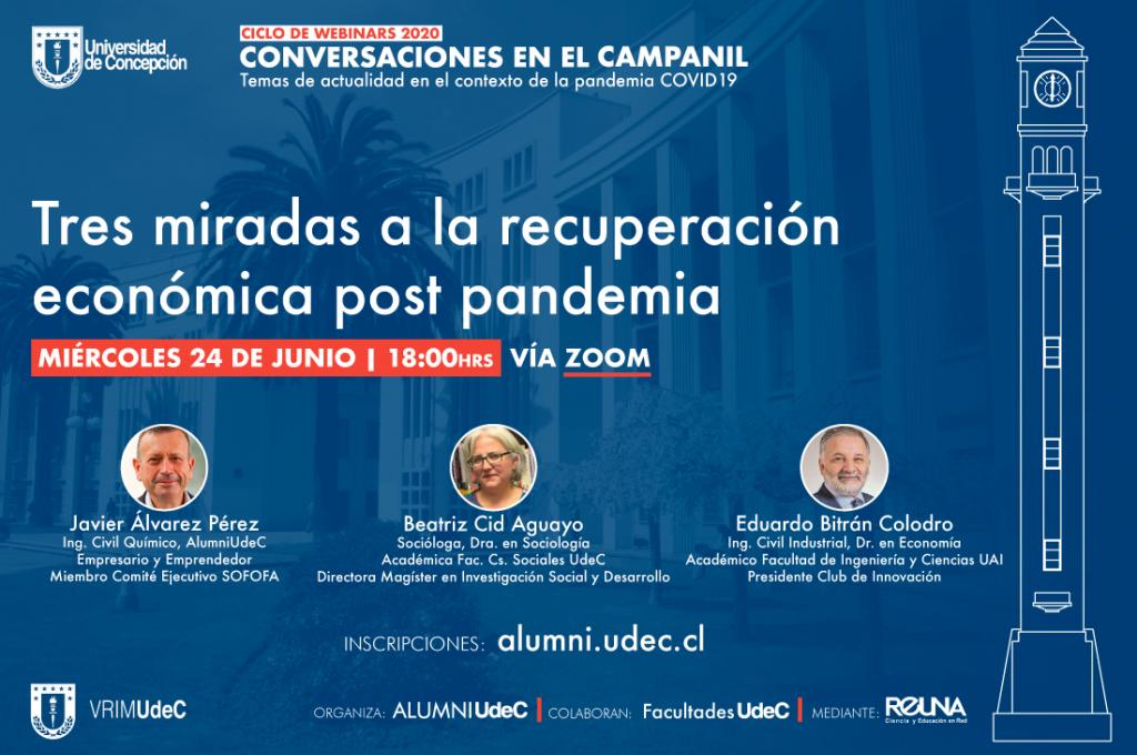 Webinar UdeC reunirá a especialistas para debatir los posibles escenarios de recuperación económica post pandemia