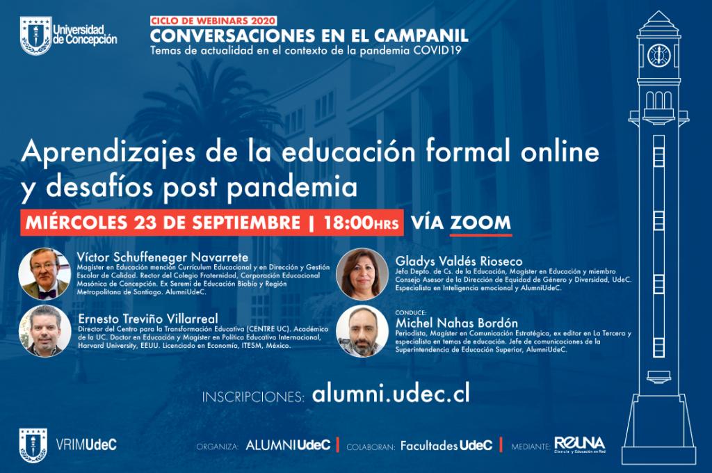 Webinar UdeC analizará los aprendizajes y desafíos de la educación online tras la pandemia