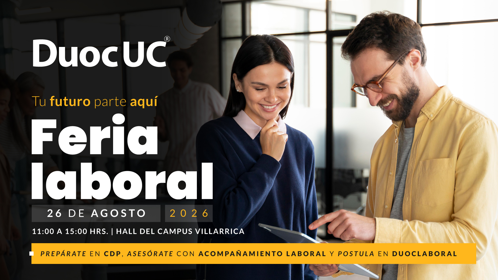 Feria Laboral Duoc UC llega al Campus Villarrica