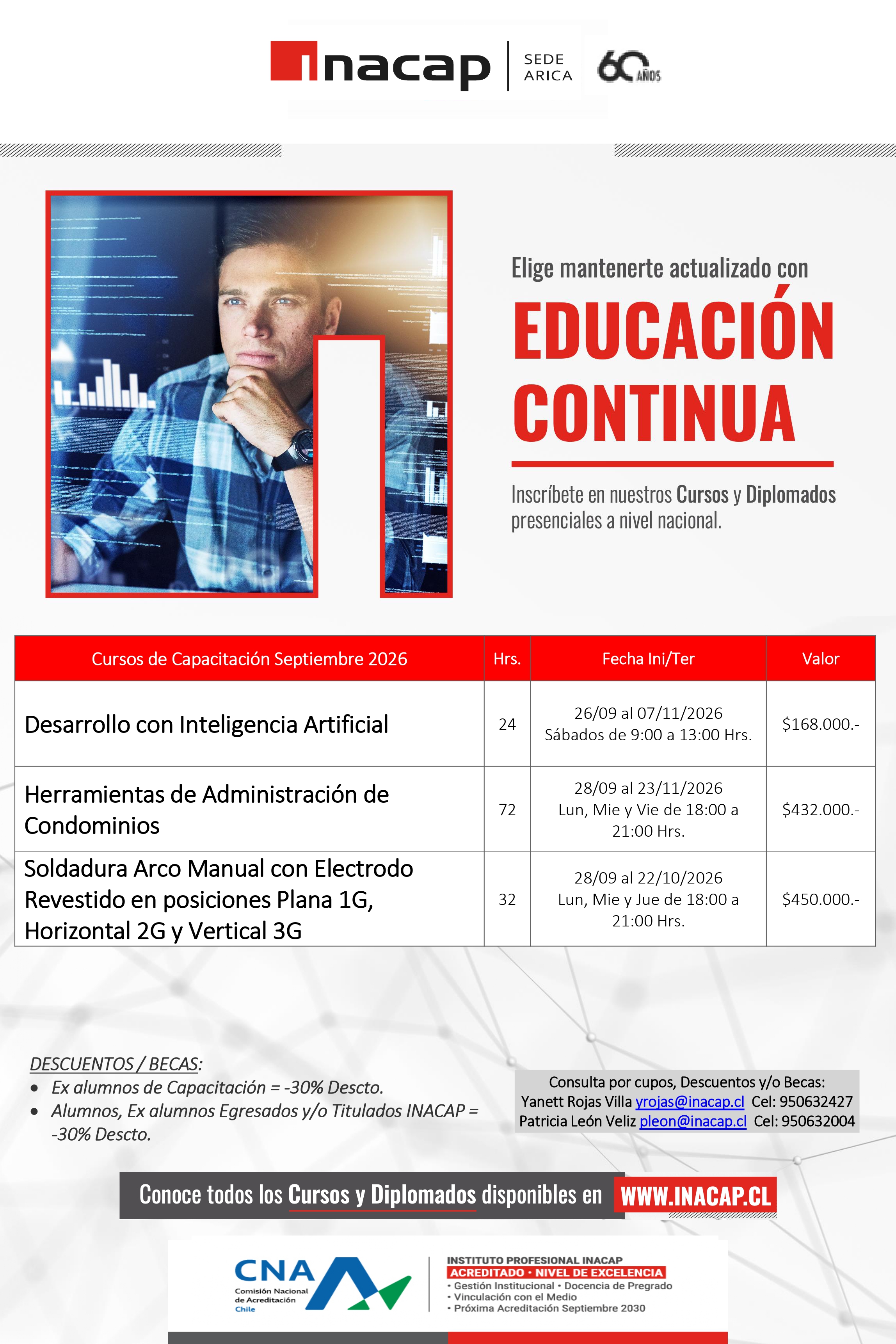 ¡Más conocimientos, más oportunidades!