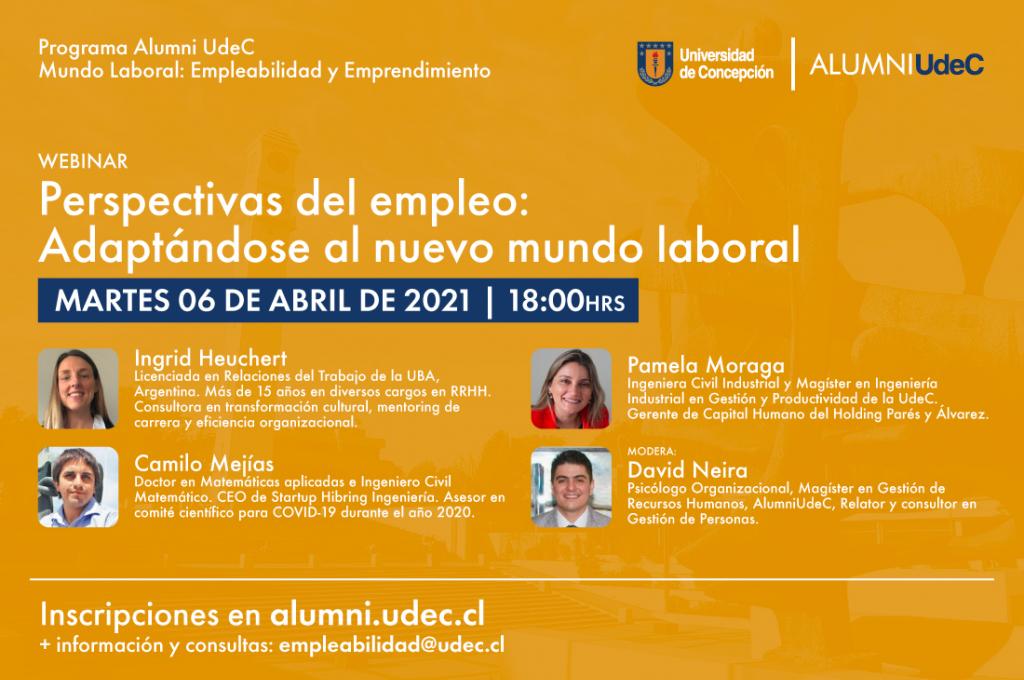 Seminario online de AlumniUdeC entregará pautas para adaptarse a los cambios en el escenario laboral