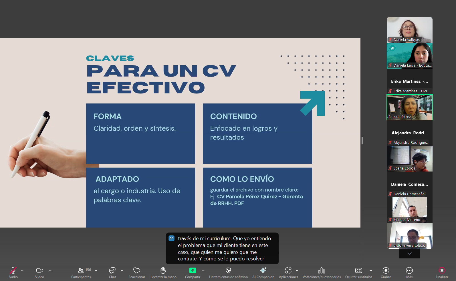 VIME impulsa la preparación para el mundo laboral con charla abierta sobre estrategias para la empleabilidad